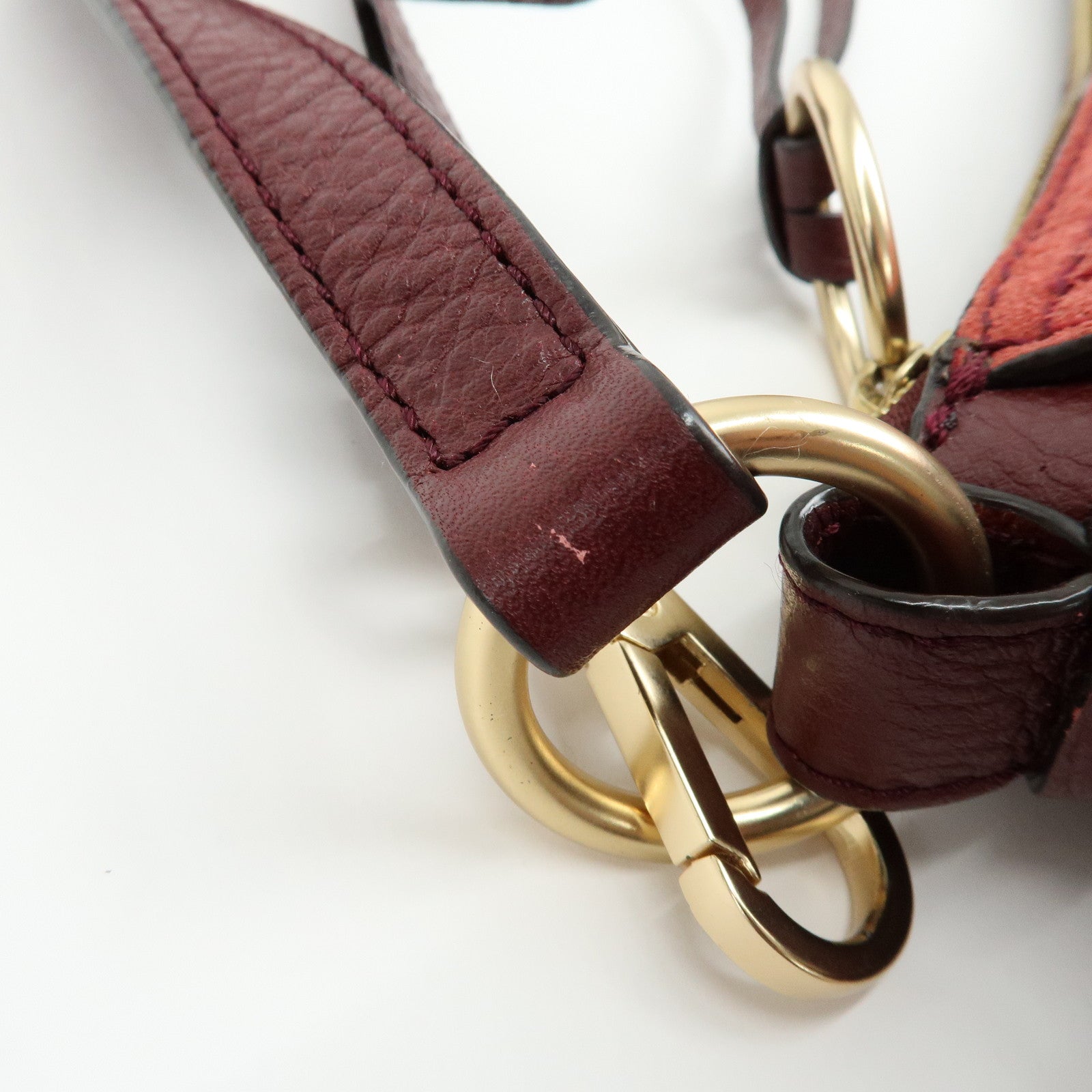 Chloe See By Chloe Joan Suede Leather 2Way Shoulder Bag Bordeaux