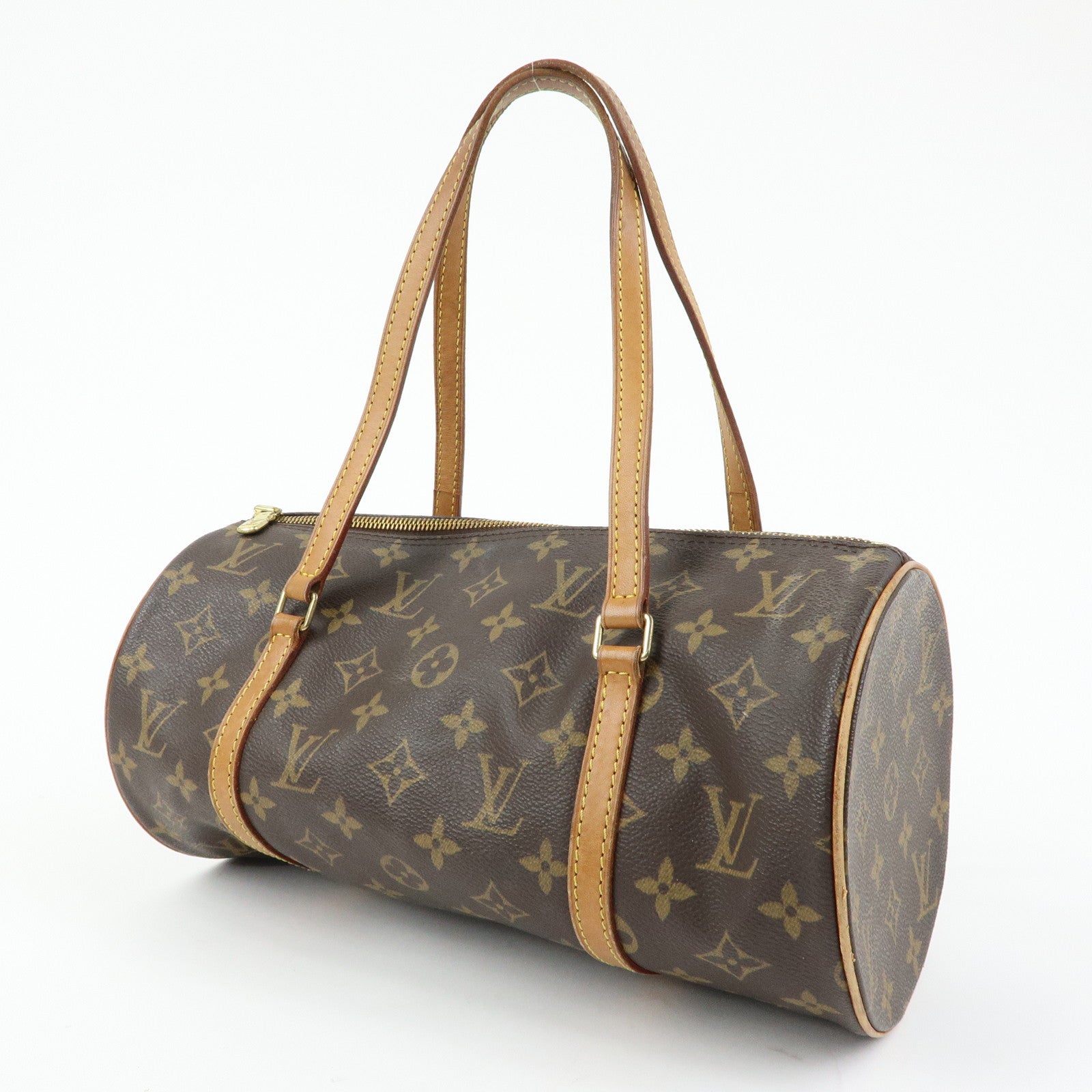 Louis Vuitton Monogram Papillon 30 Hand Bag Brown M51385