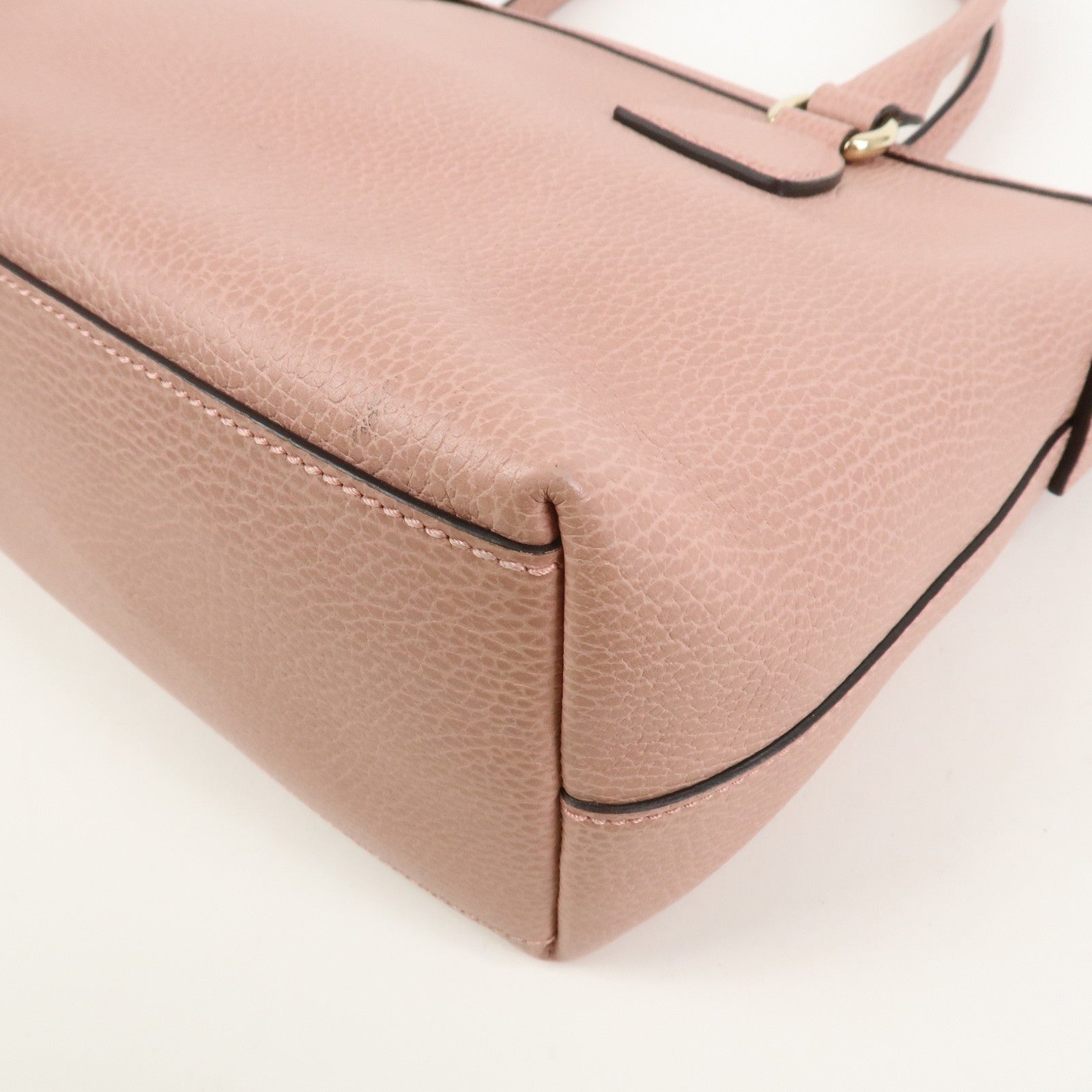 GUCCI Interlocking G Leather 2Way Hand Bag Shoulder Bag Pink 449659