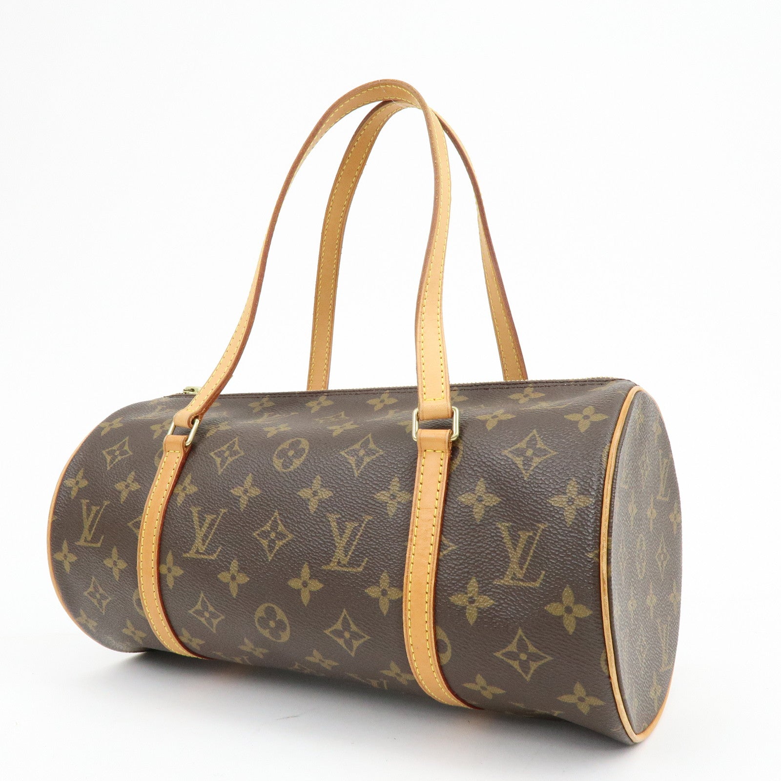 Louis Vuitton Monogram Papillon 30 Hand Bag Brown M51385