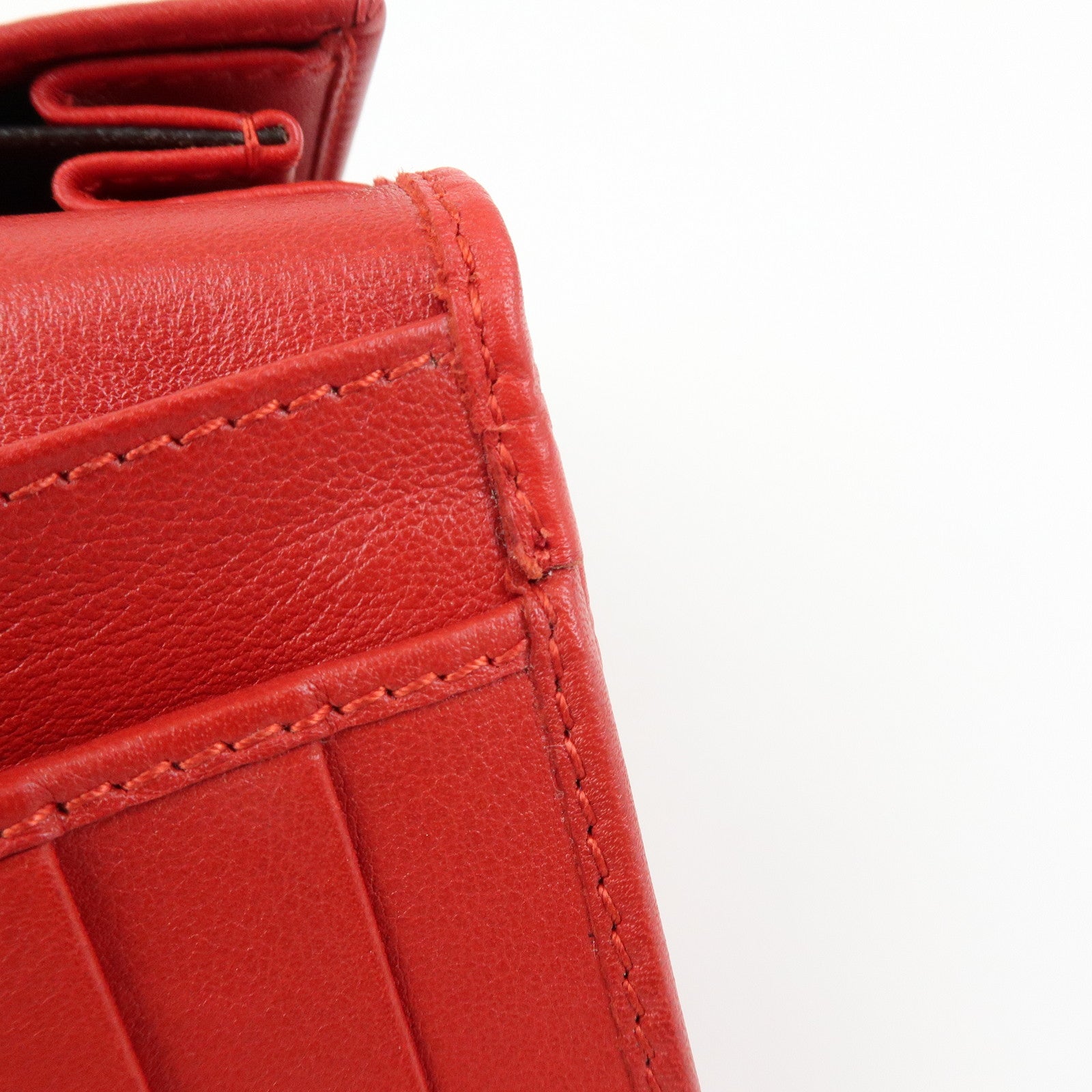 GUCCI Lovely Heart Microguccissima Leather Long Wallet Red 203550