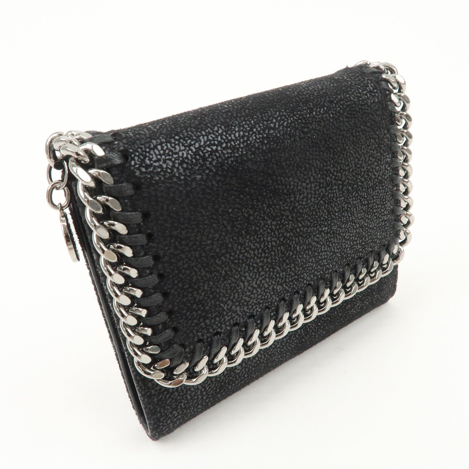 STELLA MCCARTNEY Falabella Small Flap Wallet Black