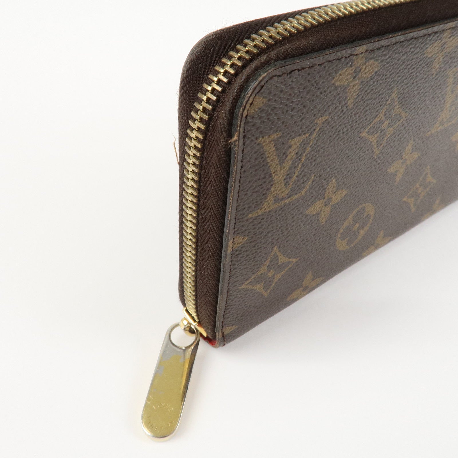 Louis Vuitton Monogram Round Zippy Wallet Long Wallet Coquelicot M41896 Used