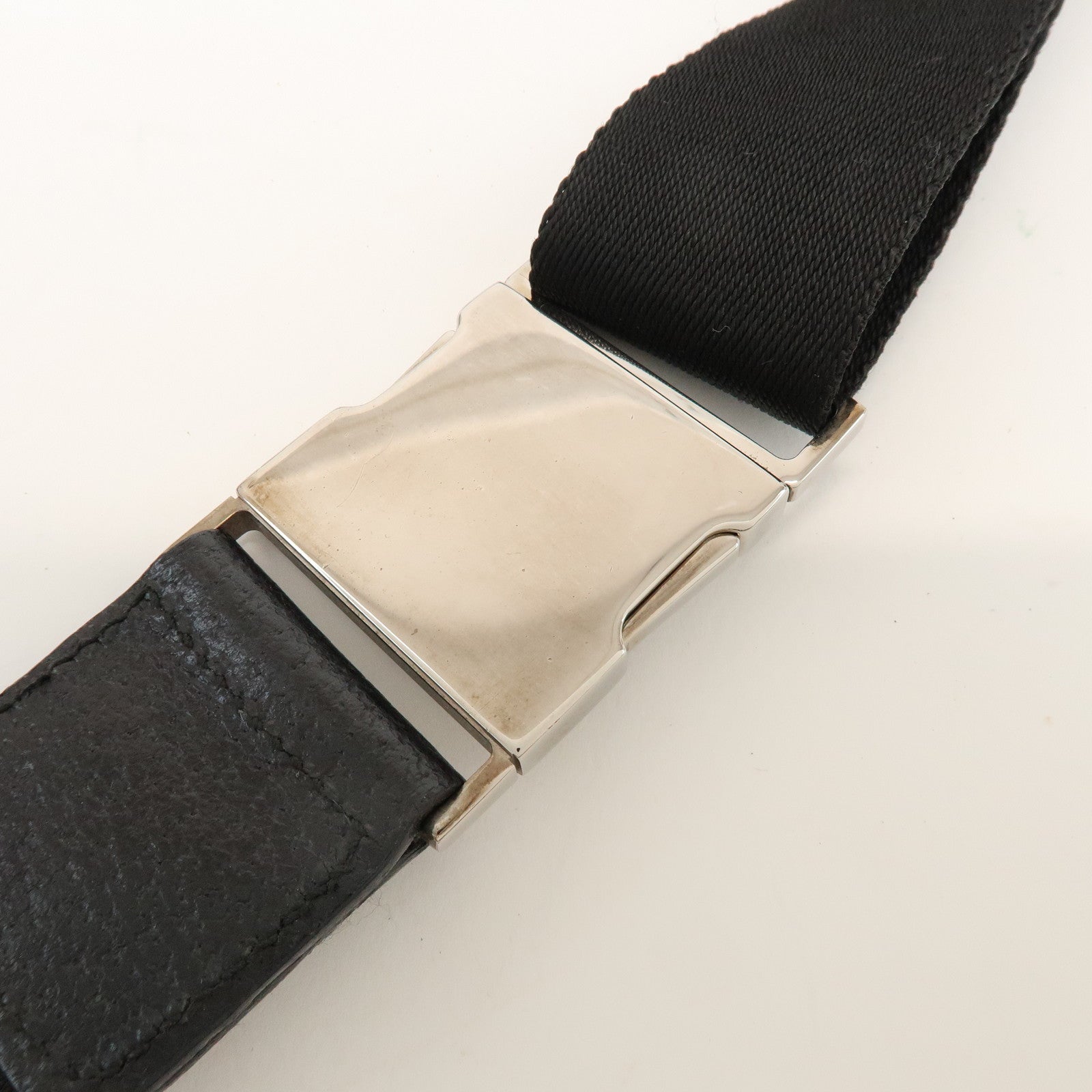 BVLGARI Logo Mania Canvas Leather Body Bag Waist Bag Black