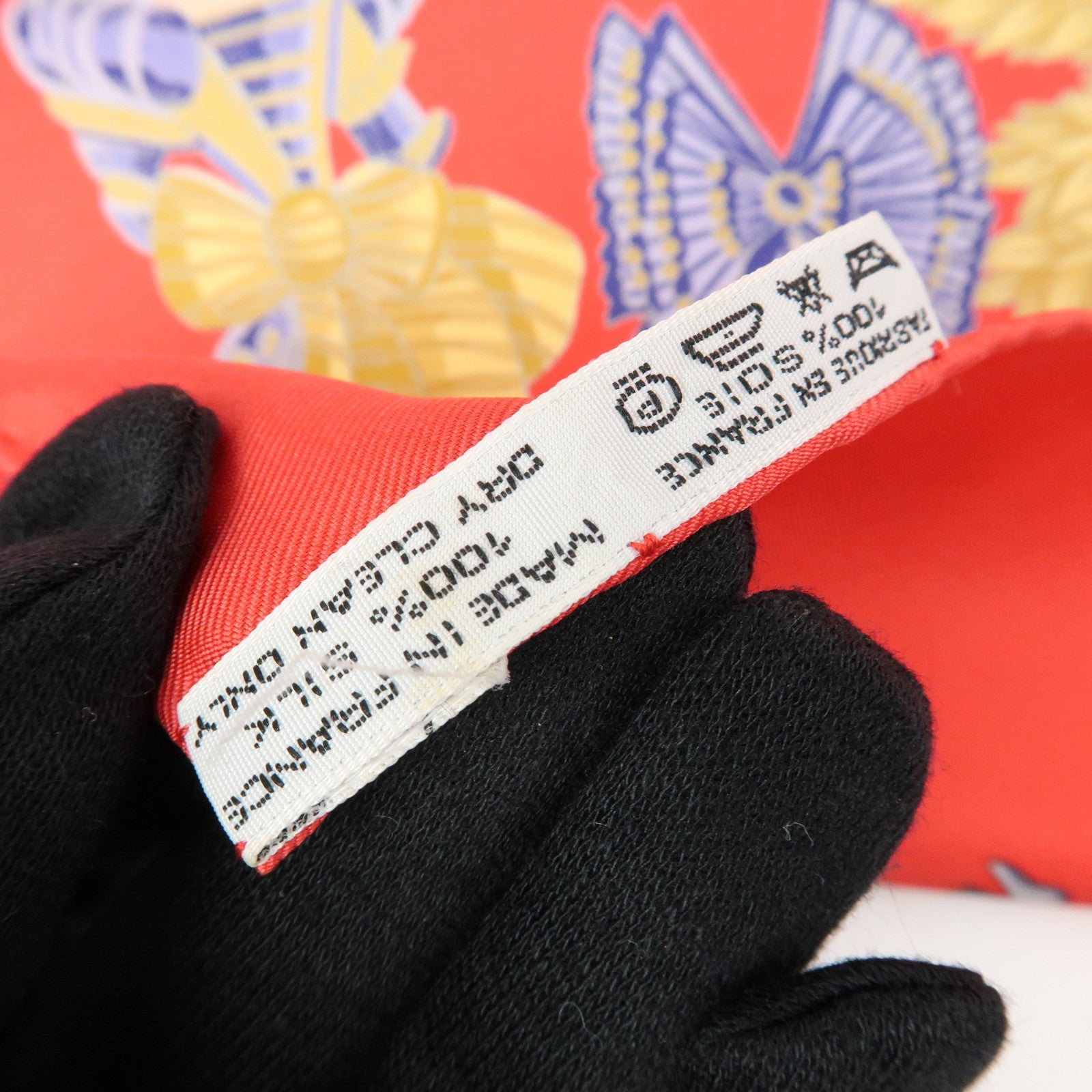 HERMES Carre 90 Silk 100% Scarf Chapeau Red Yellow