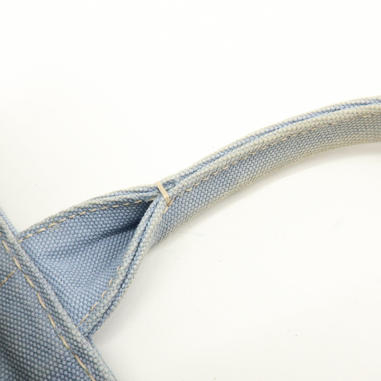 PRADA Canapa Mini Canvas 2Way Bag Hand Bag Light Blue 1BG439