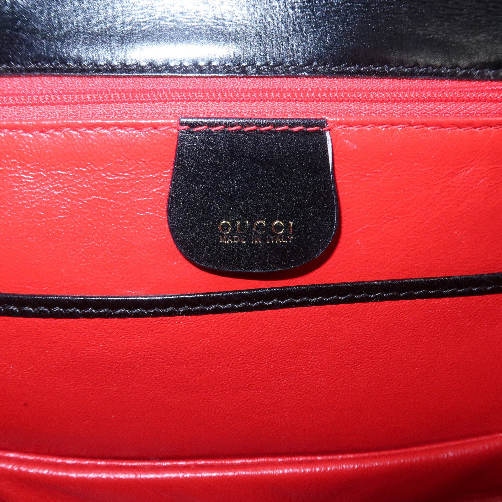 GUCCI Bamboo Leather 2WAY Bag Hand Bag Black 000 2046