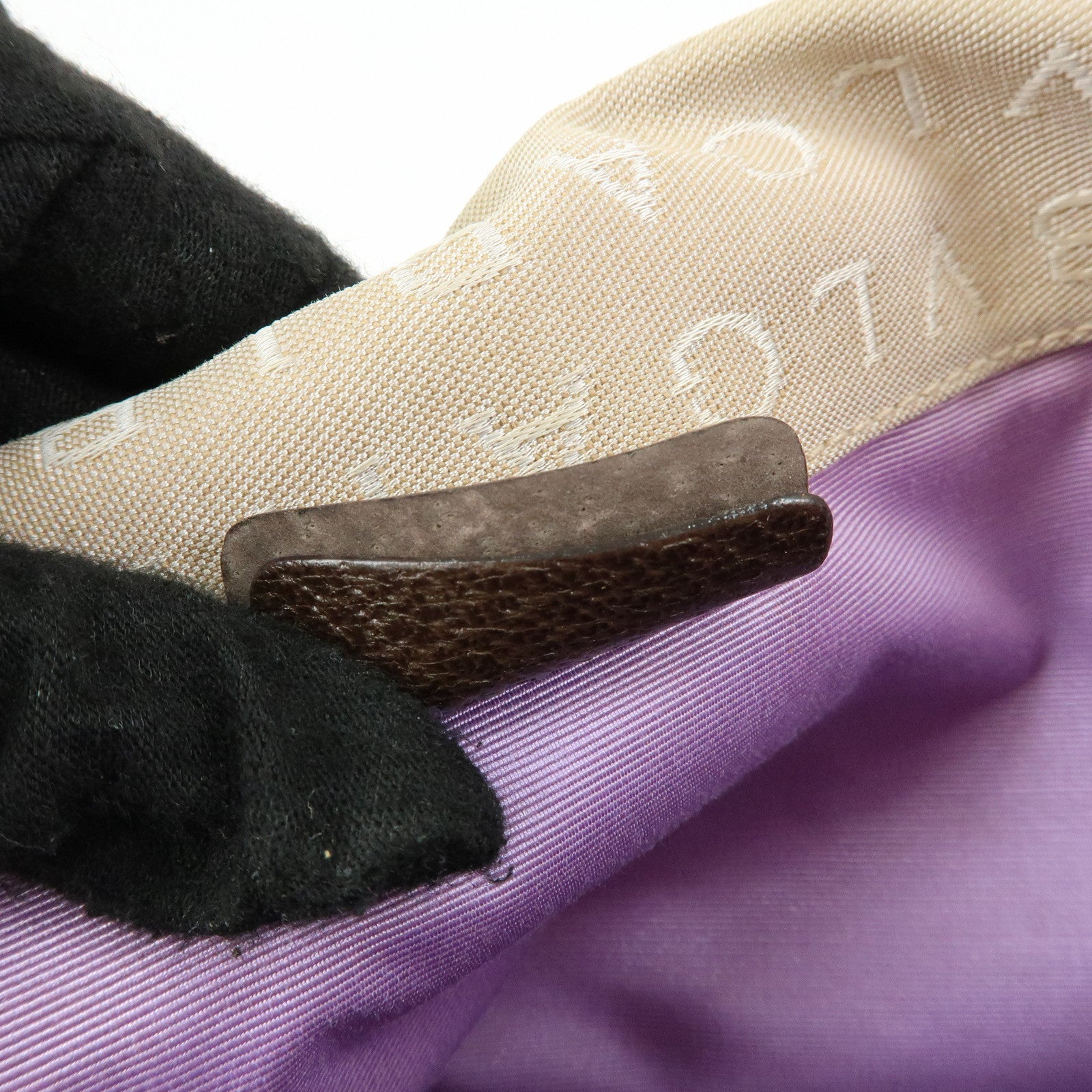 BVLGARI Logo Mania Canvas Leather Tote Bag Hand Bag Beige Brown