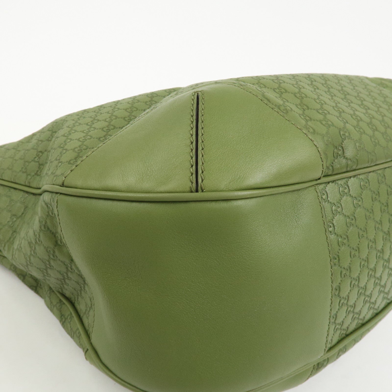 GUCCI Micro Guccissima Leather Shoulder Bag Hand Bag Green 309618
