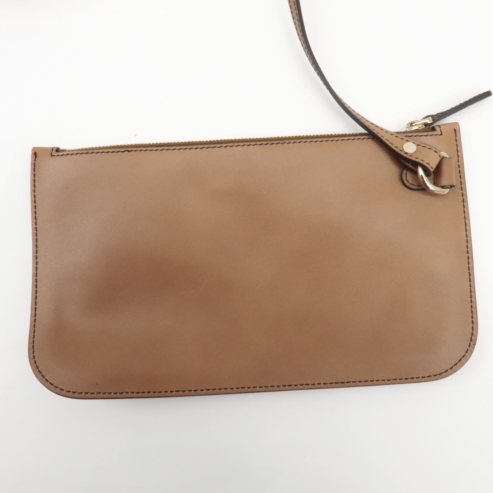 GUCCI GG Canvas Leather Tote Bag Beige Brown 247209 Used