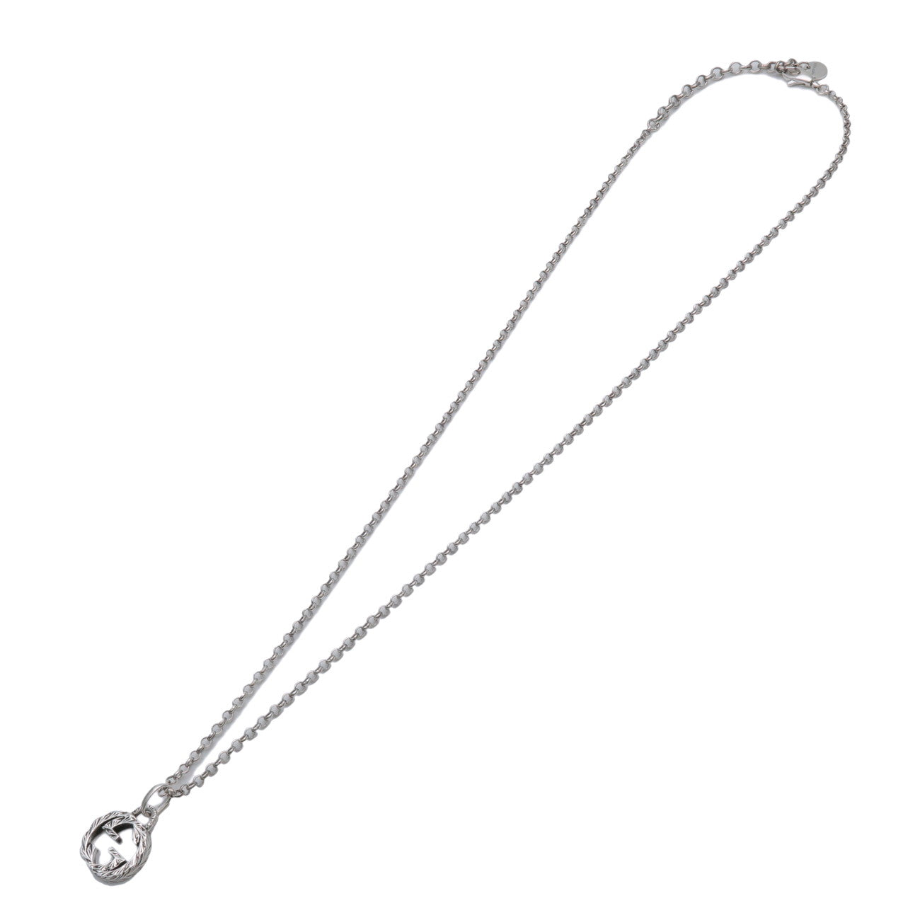 GUCCI Interlocking G Arabesque Necklace SV925 Silver