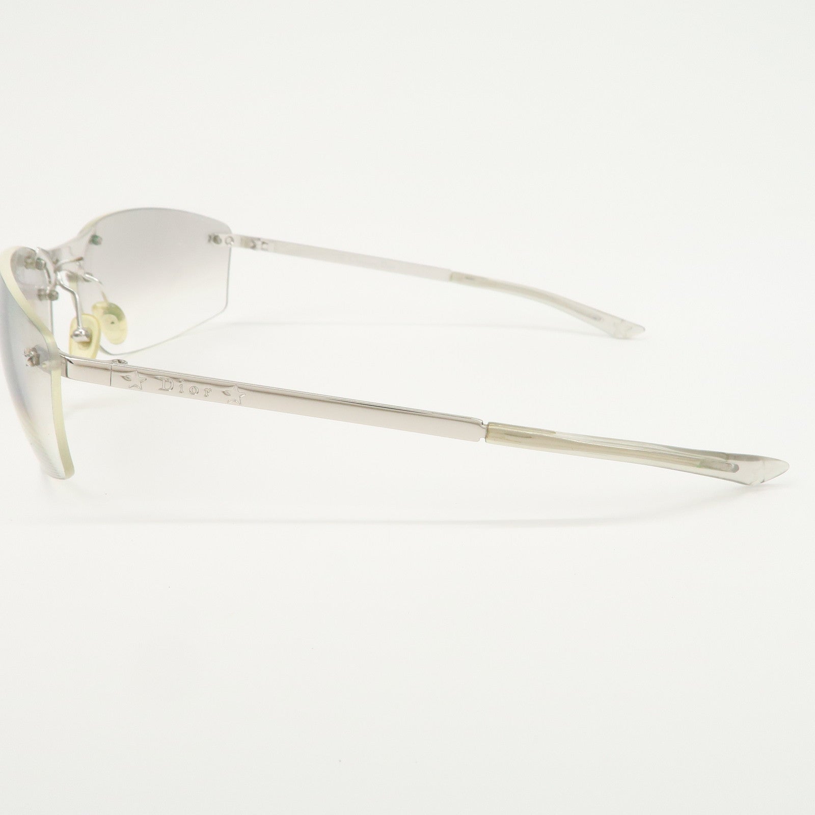 Christian Dior Sunglasses Clear Metal Flame Silver