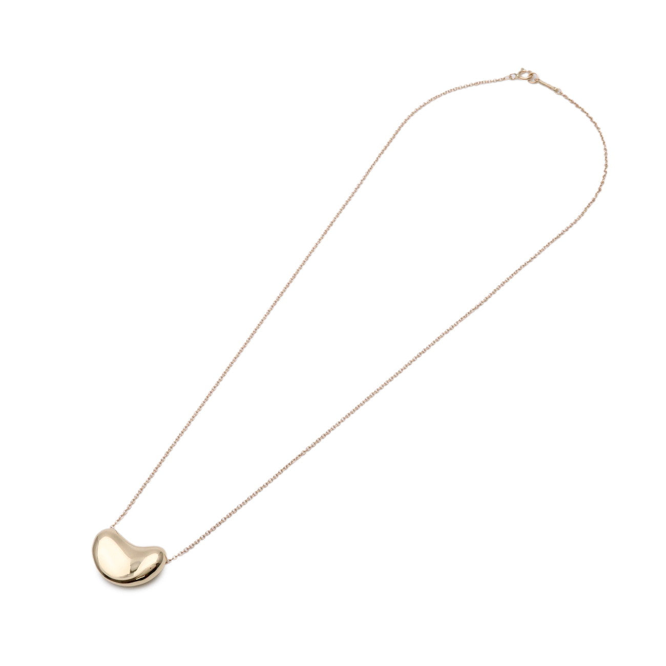 Tiffany&Co. Bean Necklace Medium K18YG 750YG Yellow Gold