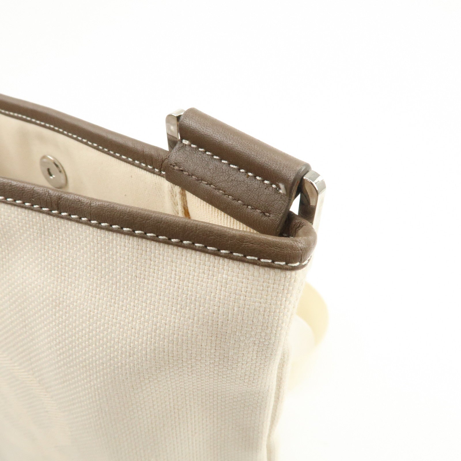 LOEWE Anagram Canvas Leather Shoulder Bag Crossbody Bag Beige