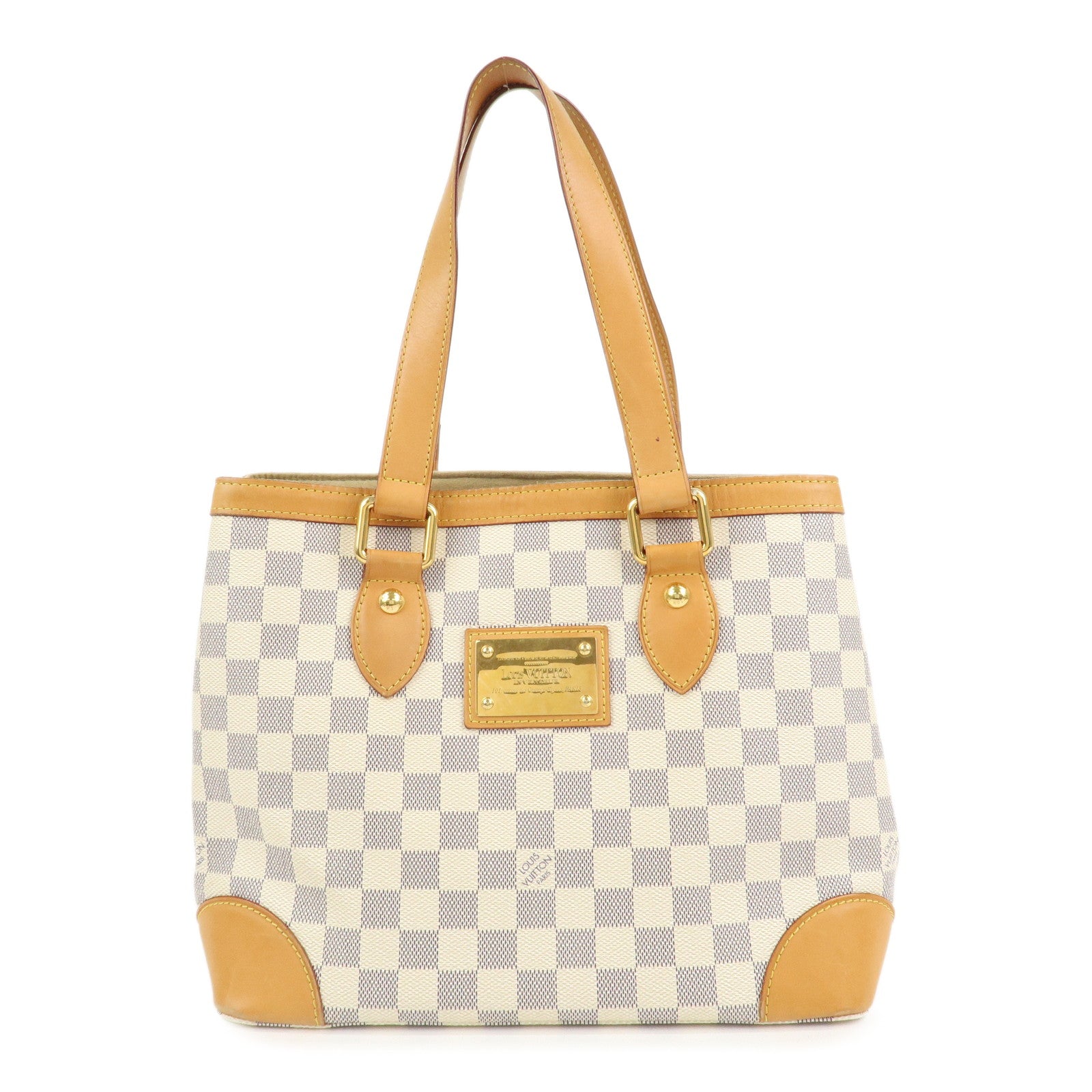 Louis Vuitton Damier Azur Hampstead PM Hand Bag Ivory N51207