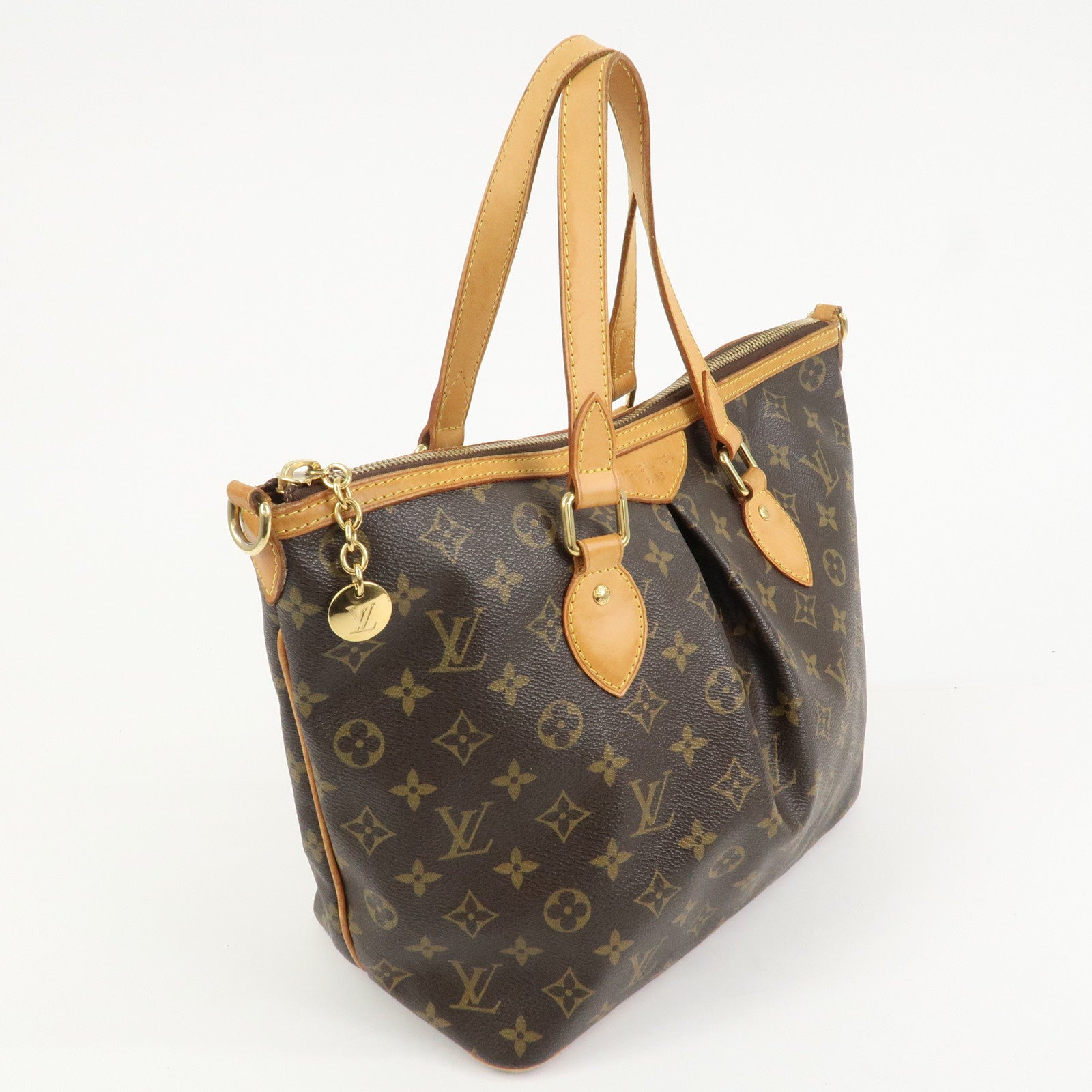 Louis Vuitton Monogram Canvas Palermo PM 2Way Hand Bag Brown M40145