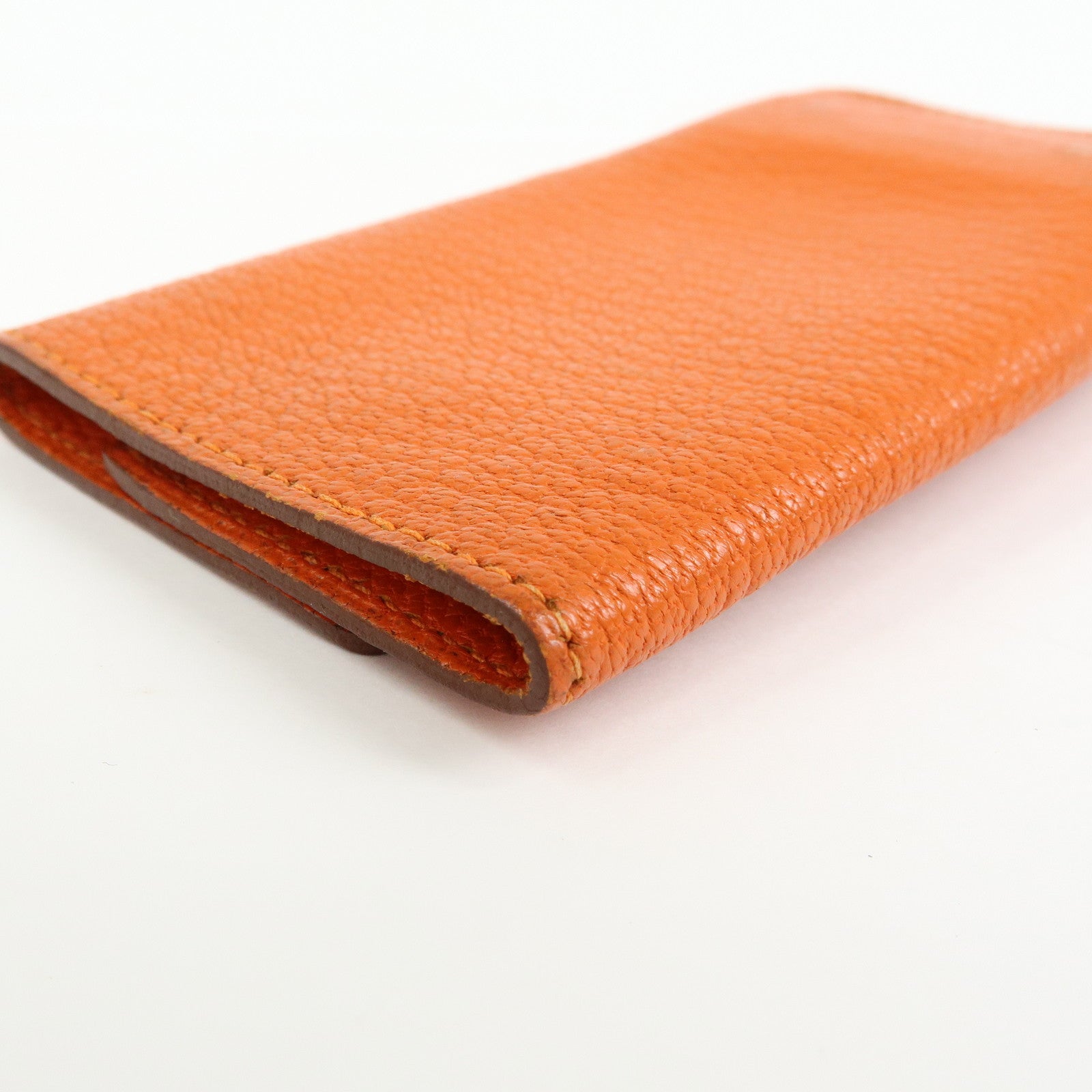 HERMES Sellier Togo Leather 4 Key Case Key Holder □F Stamped Orange