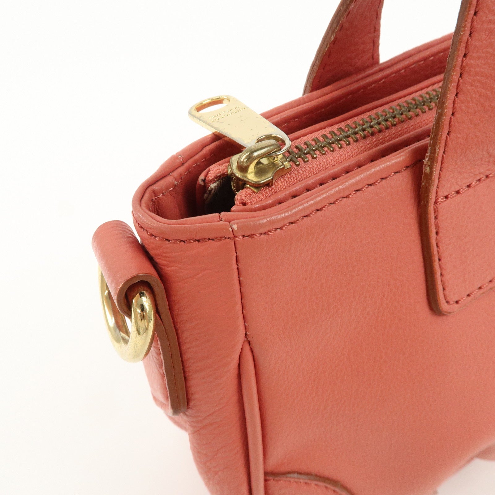 BURBERRY 2Way Bag Hand Bag Pink Gold Hardware