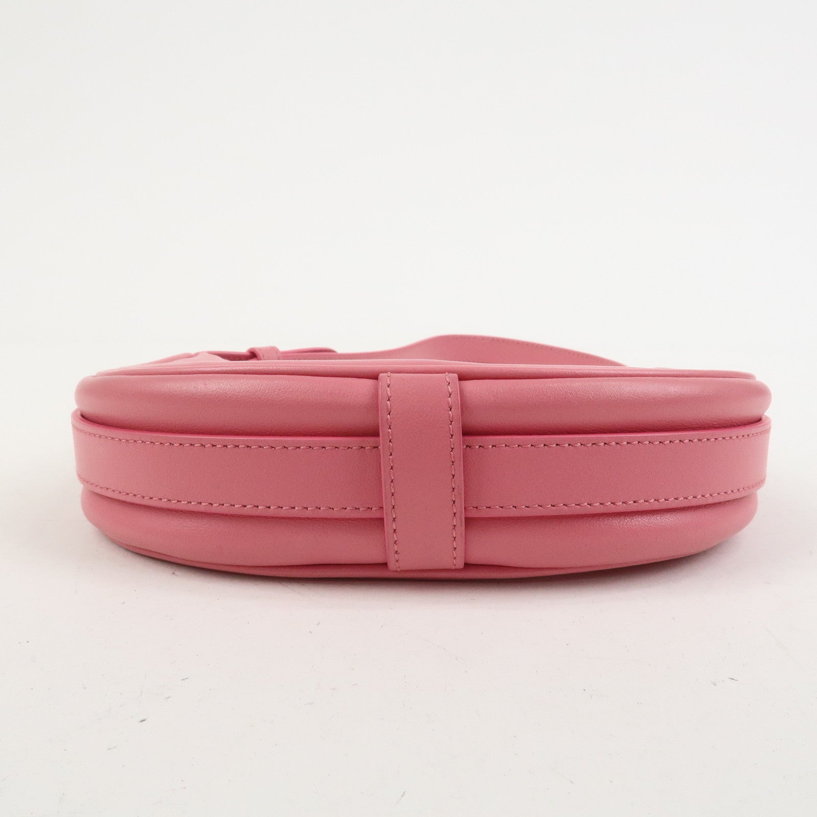 CELINE Ava Leather Hand Bag Hand Pouch Pink