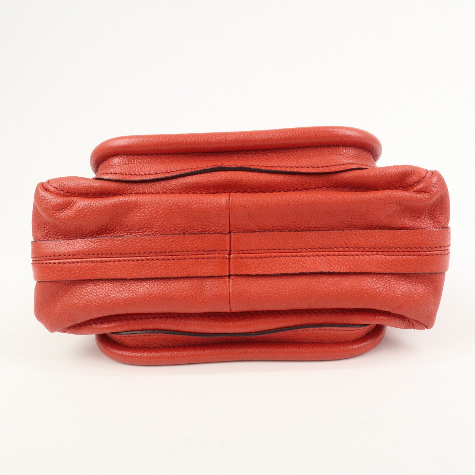 Chloe Paraty Leather 2Way Bag Shoulder Bag Hand Bag Red 031157