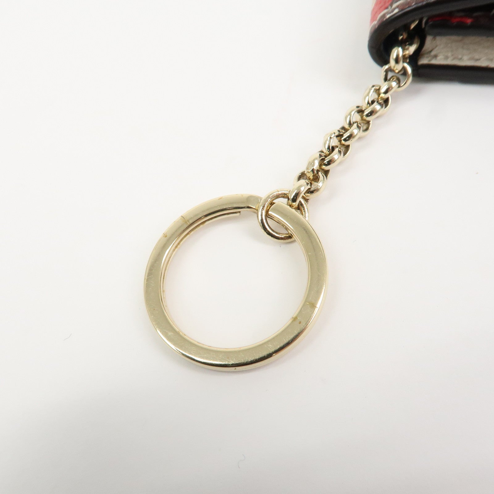 Ferragamo Gancini Leather Fragment Case Card Case Multicolor