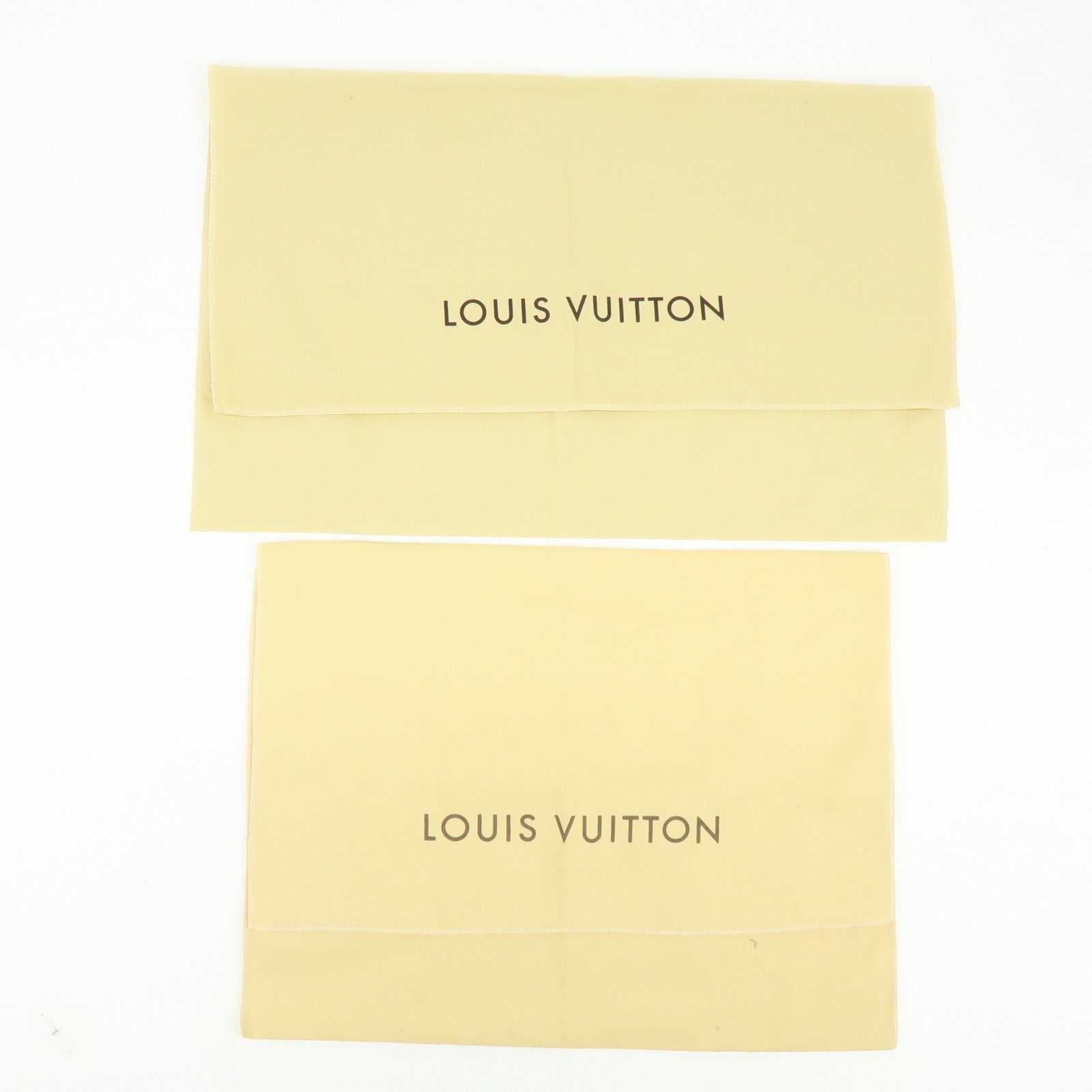 Louis Vuitton Set of 10 Dust Bag Storage Bag Flap Style Beige