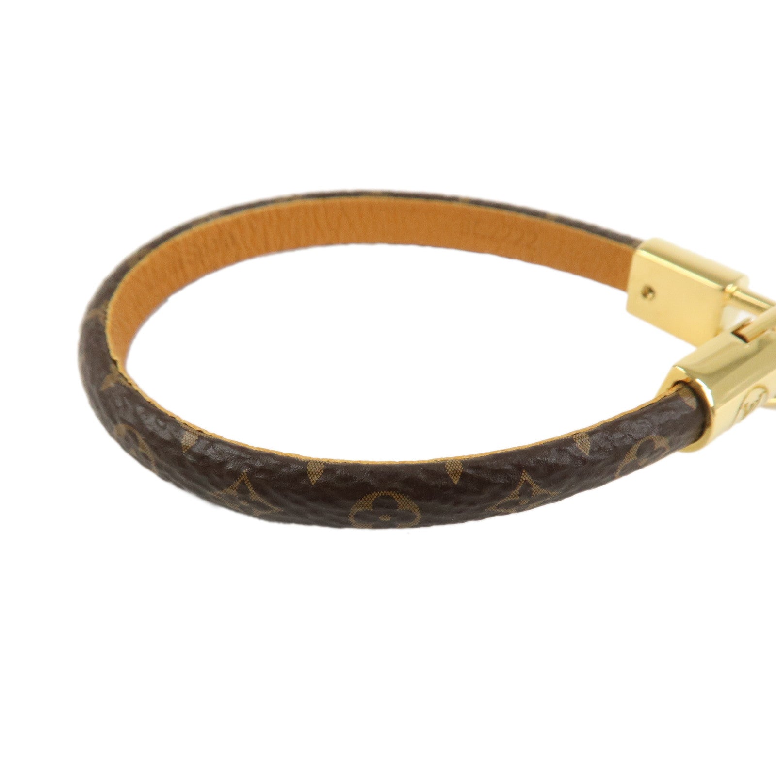 Louis Vuitton Monogram Bracelet Crazy In Lock Size 17 Brown M6451