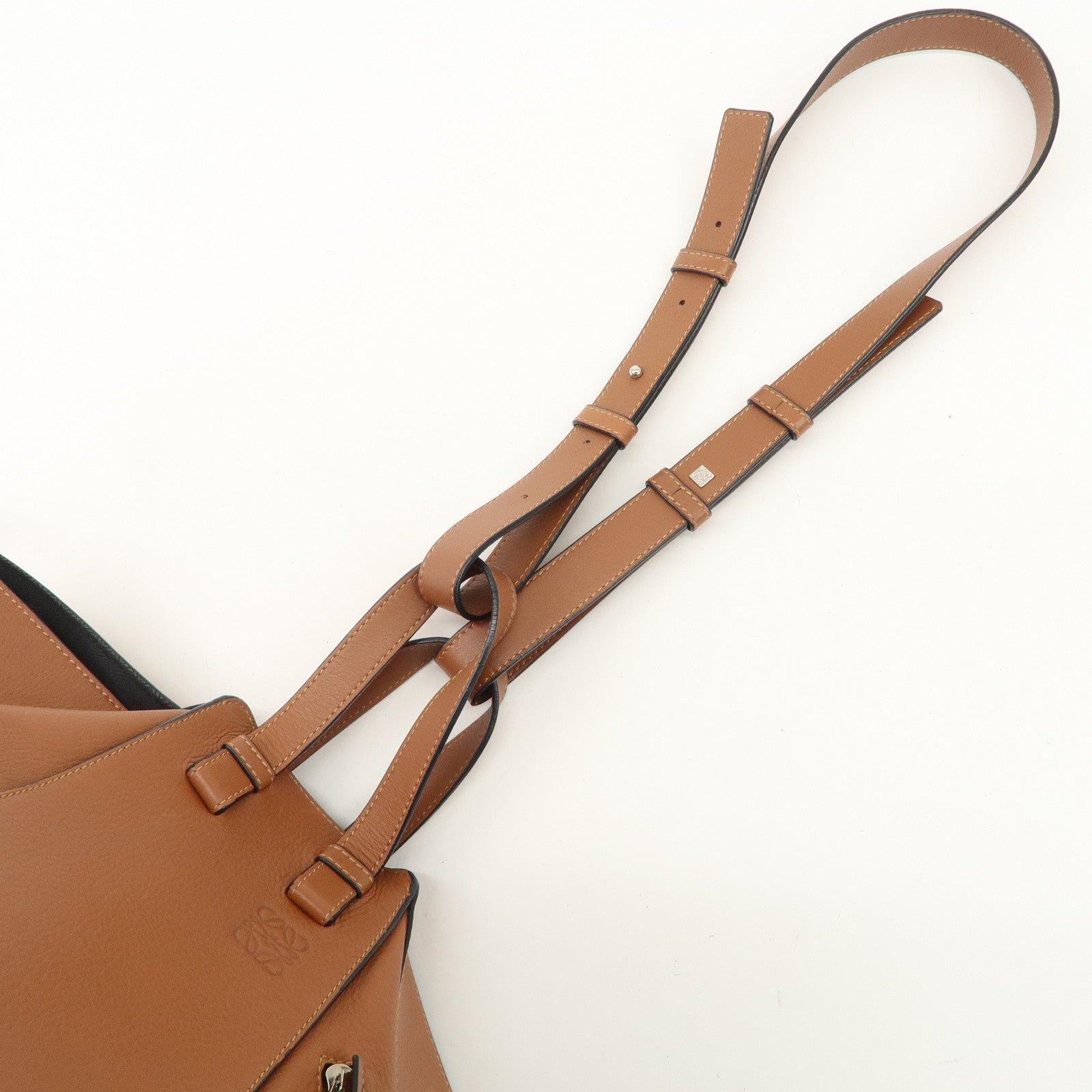 LOEWE Leather Hammock Small 2Way Bag Shoulder Bag Tan Used