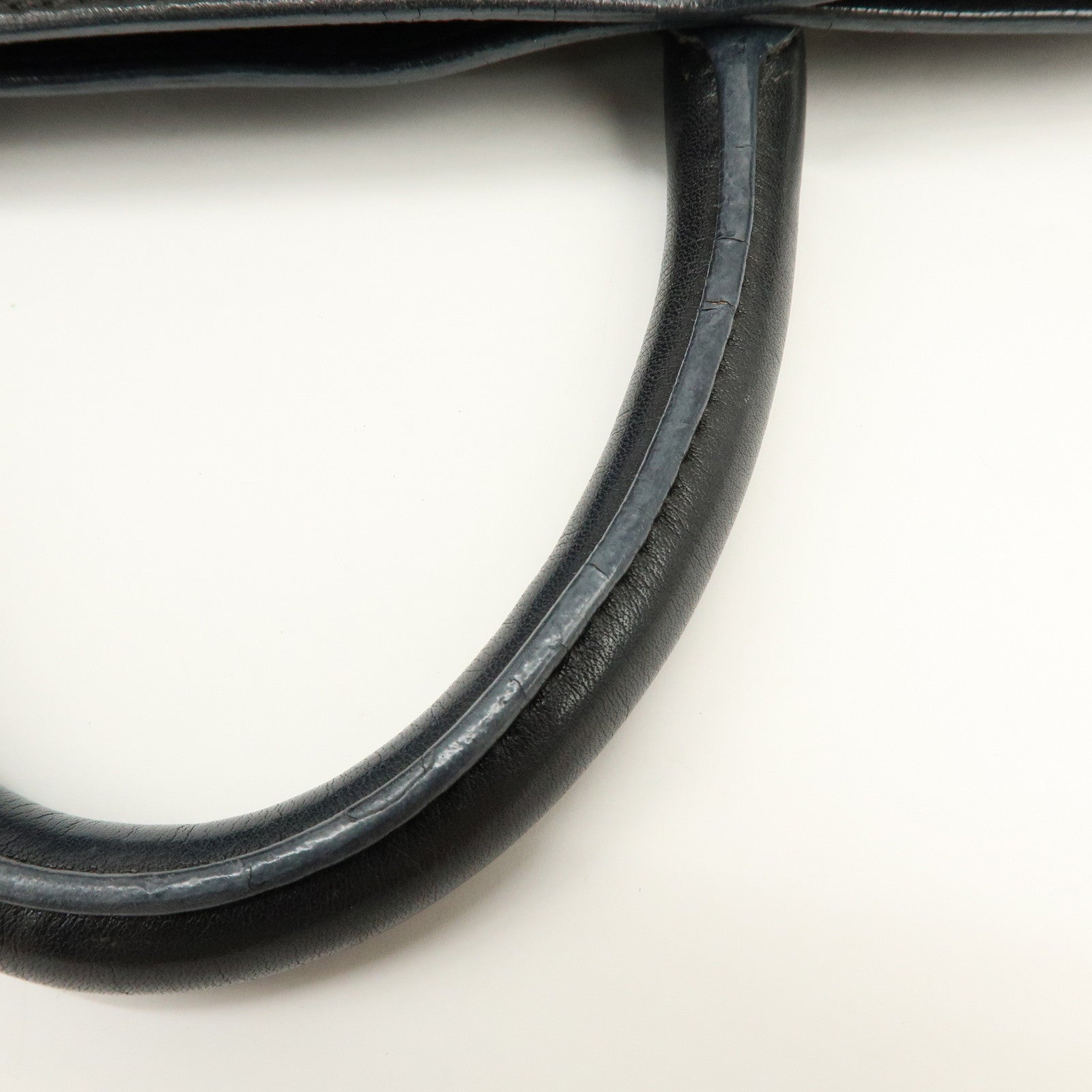 PRADA Logo Leather 2Way Bag Hand Bag Shoulder Bag Black BN1226