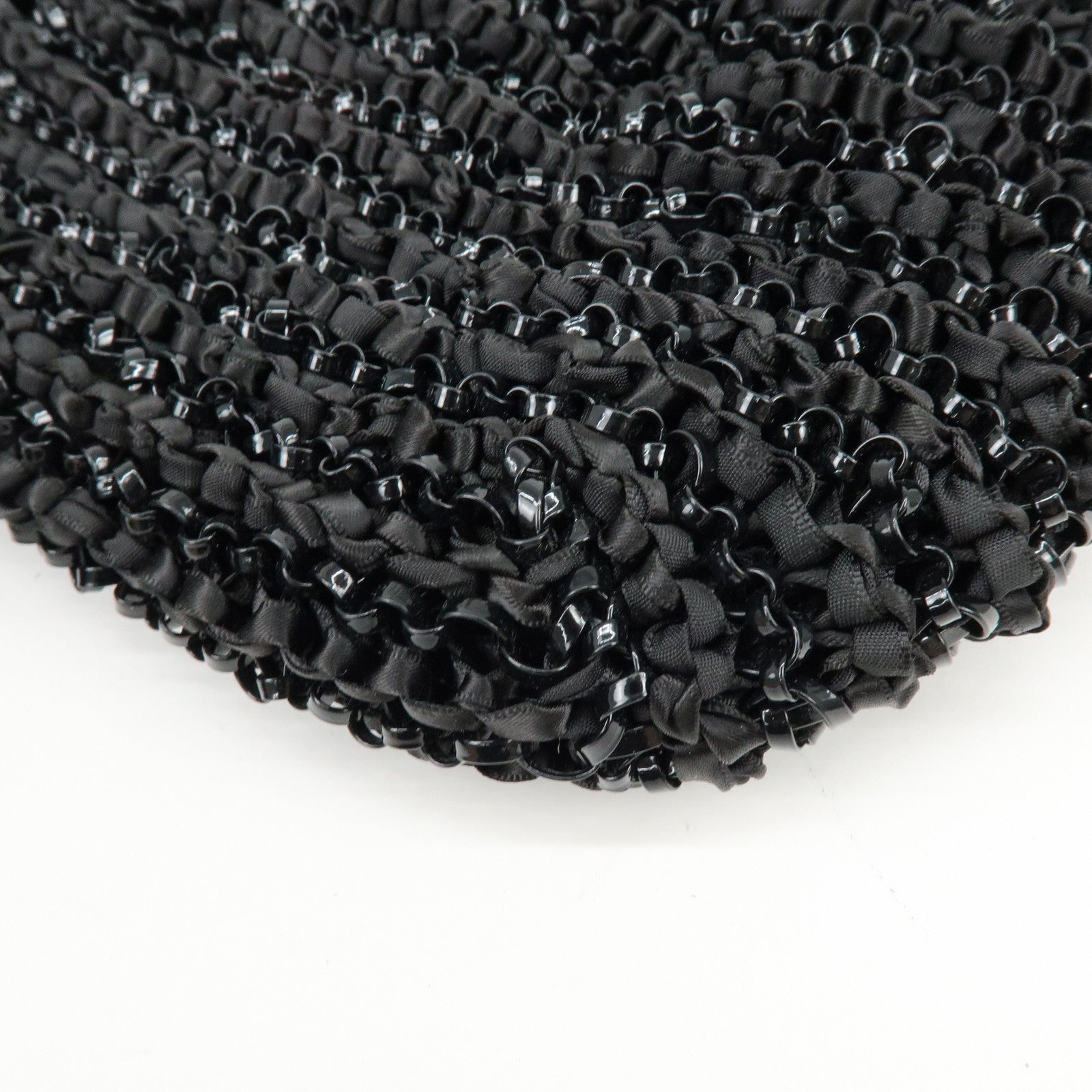 ANTEPRIMA PVC Wire Bag Ribbon 2Way Bag Hand Bag Black