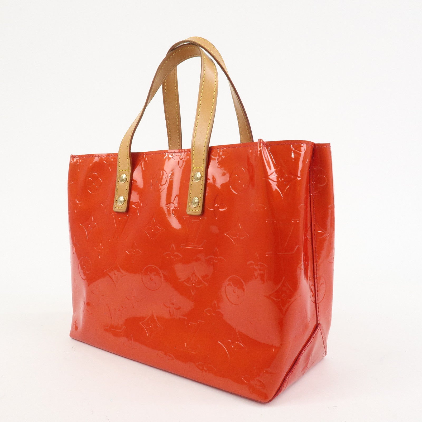 Louis Vuitton Monogram Vernis Lead PM Hand Bag Rouge M91088