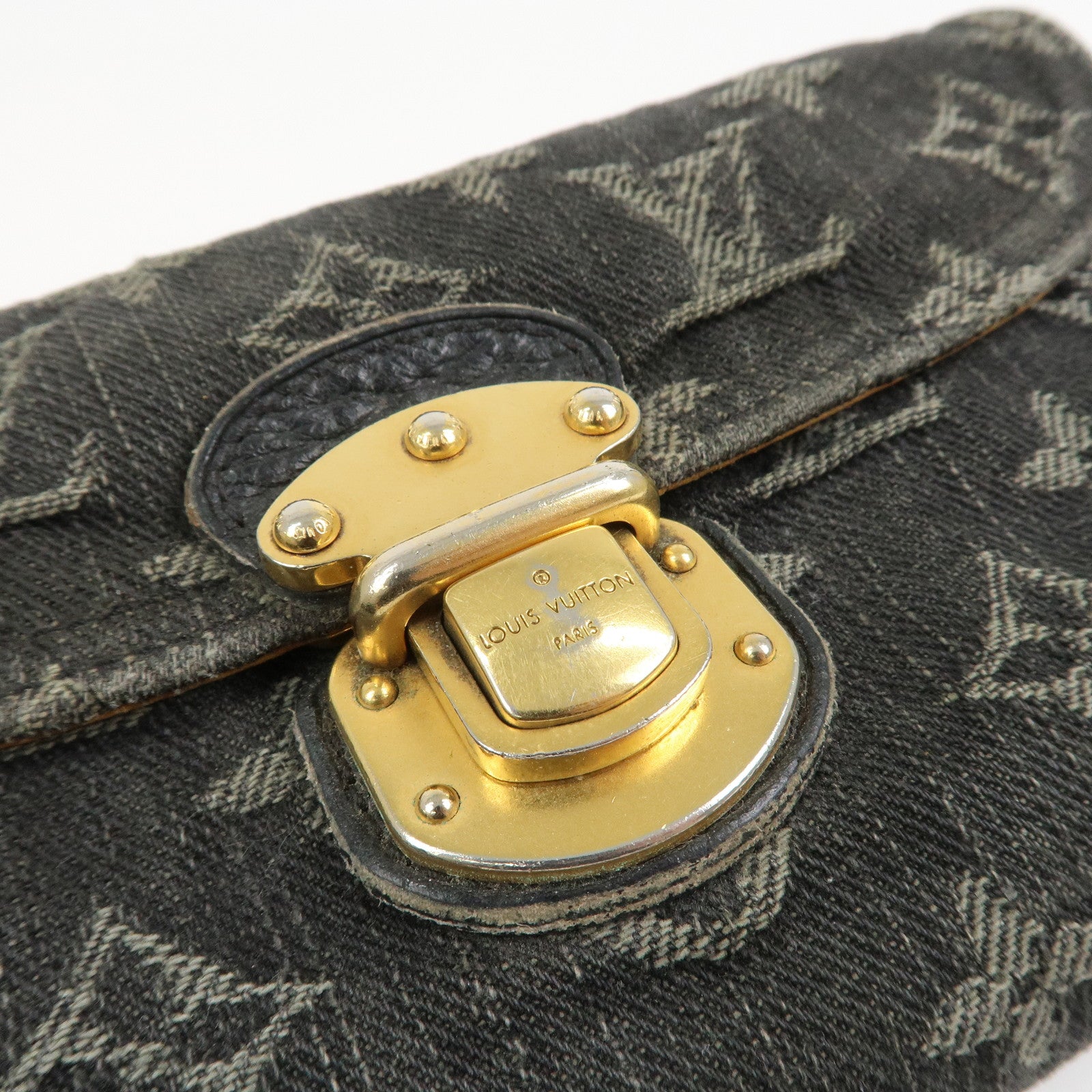 Louis Vuitton Monogram Denim Portefeuille Amelia Noir M95512