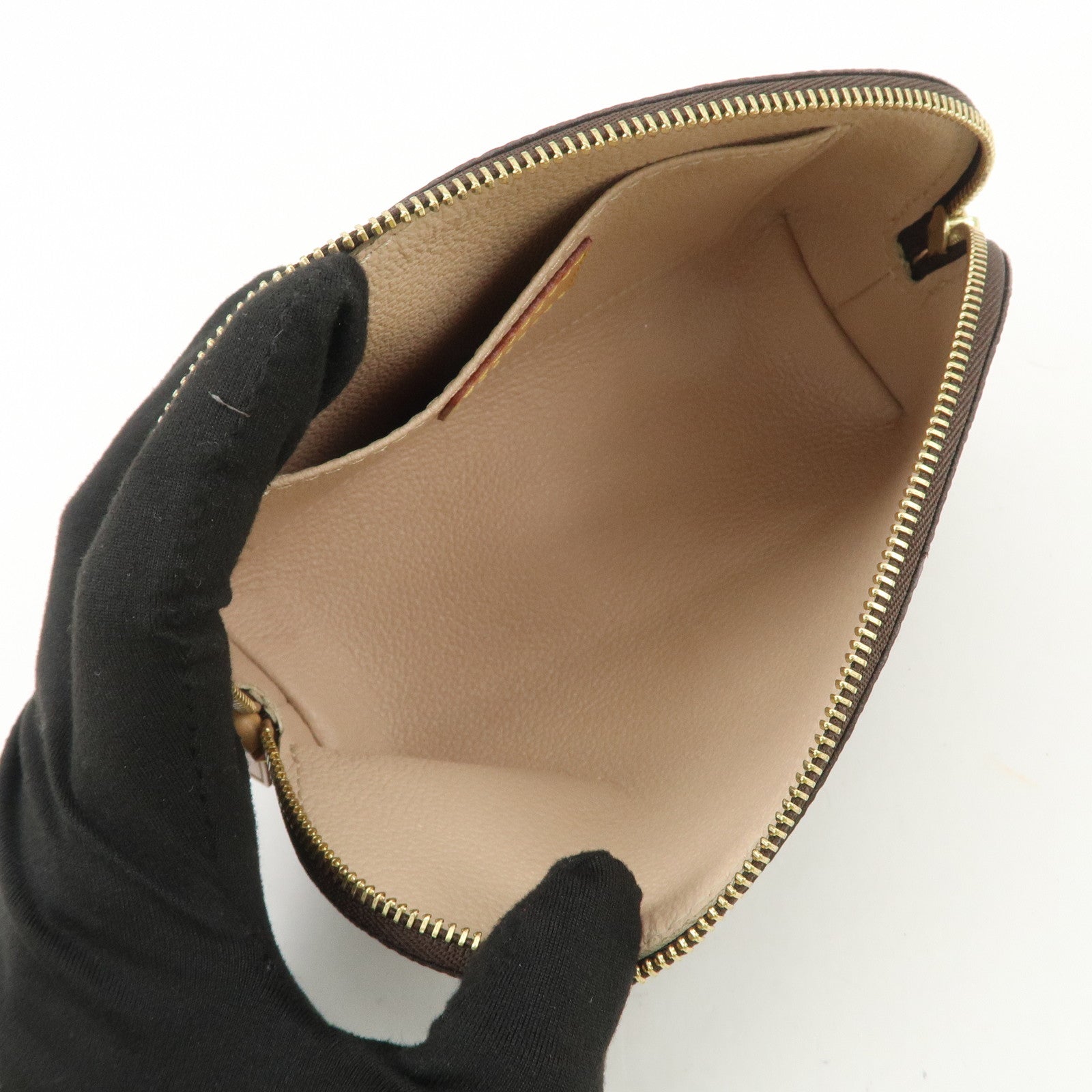 Louis Vuitton Monogram Pochette Cosmetic Pouch Brown M47515