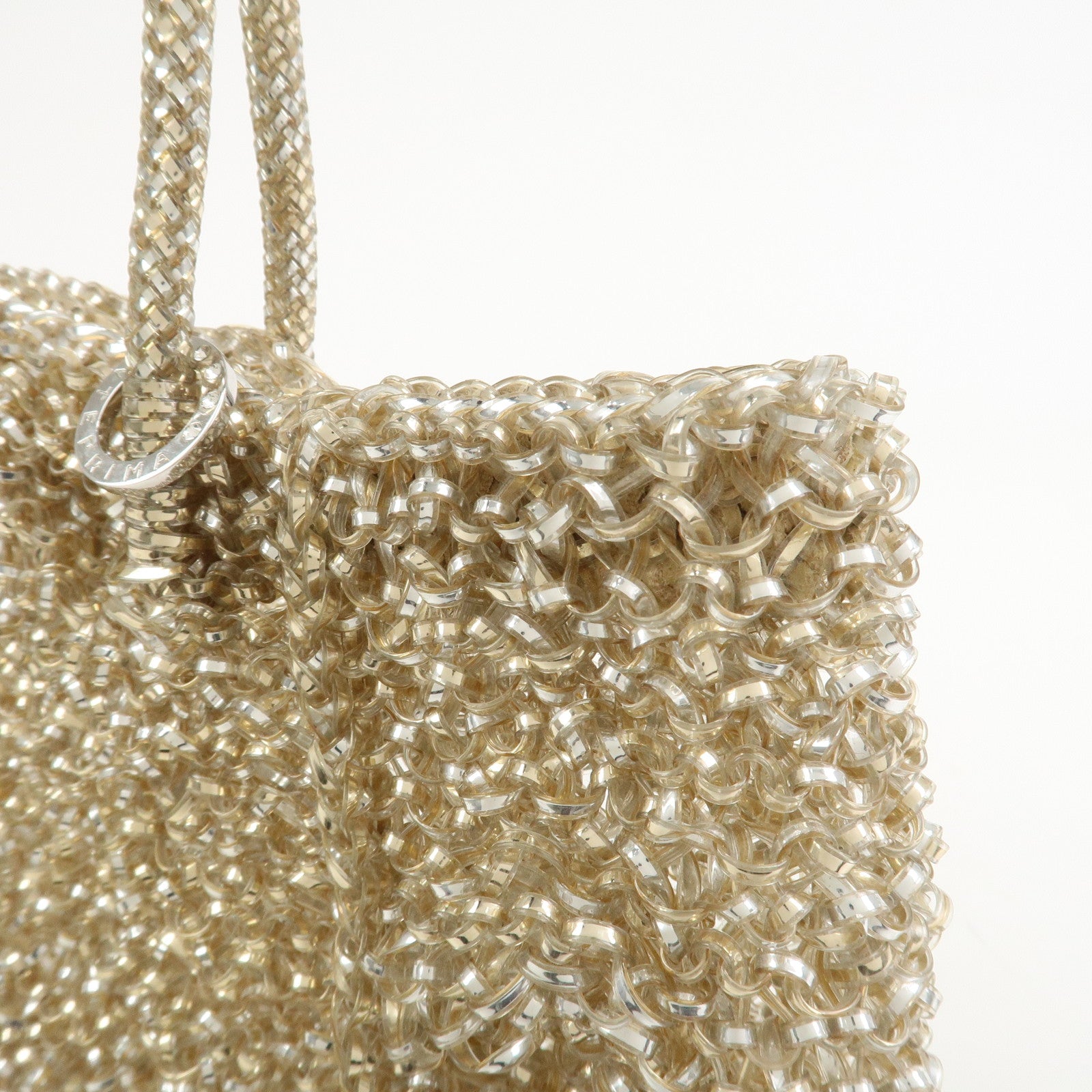 ANTEPRIMA Wire Bag PVC Hand Bag Shoulder Bag Gold