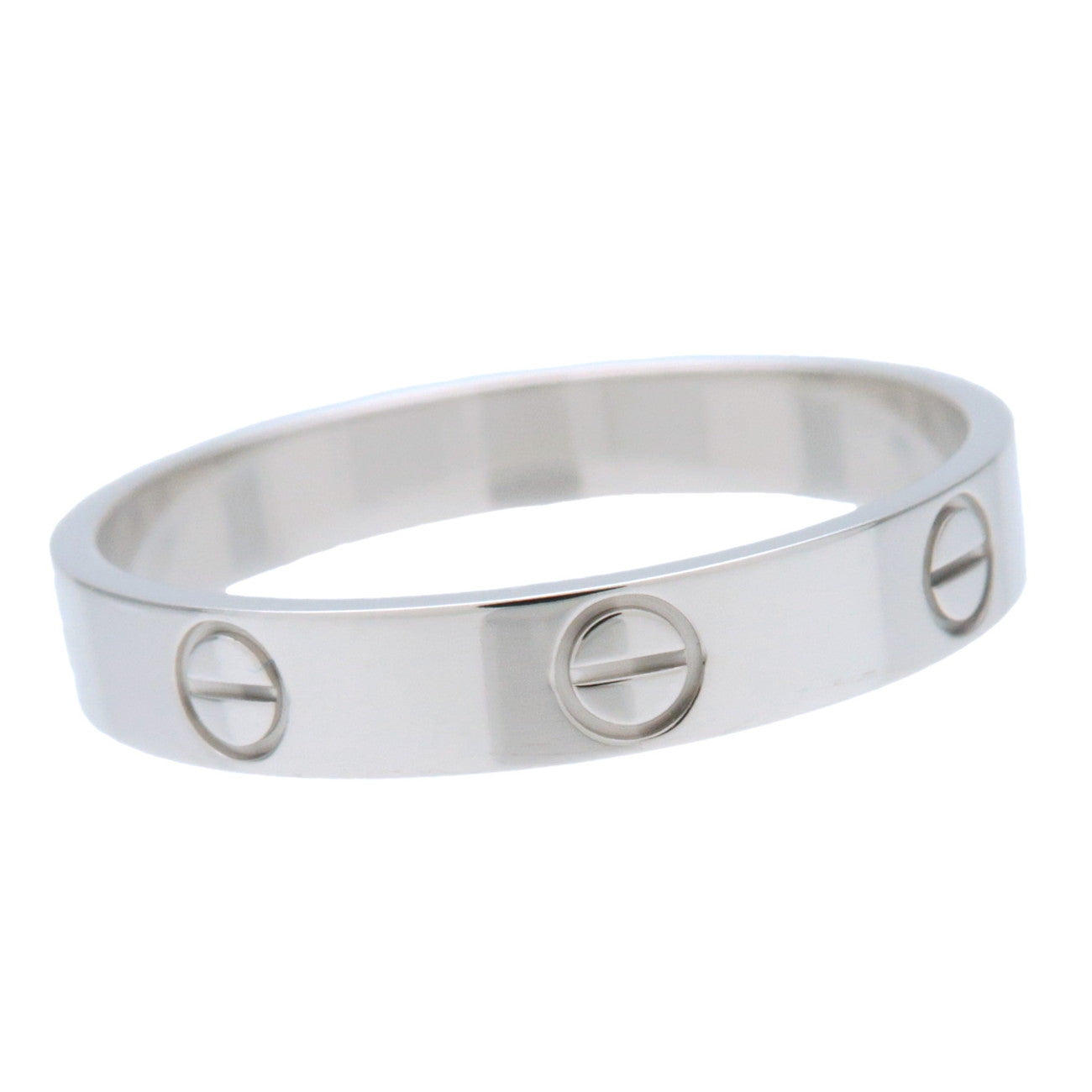 Cartier Mini Love Ring K18WG 750WG White Gold #60 US9-9.5 EU59.5