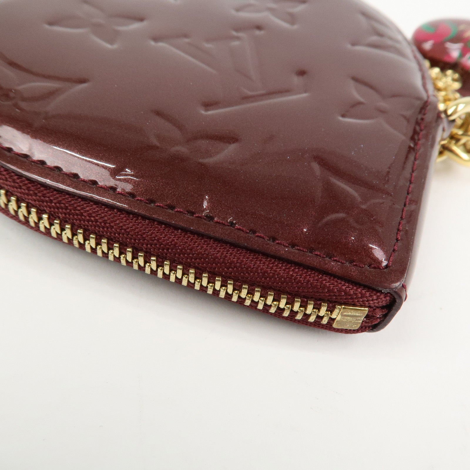 Louis Vuitton Monogram Vernis Porte Monnaie Coeur Coin Case M91480