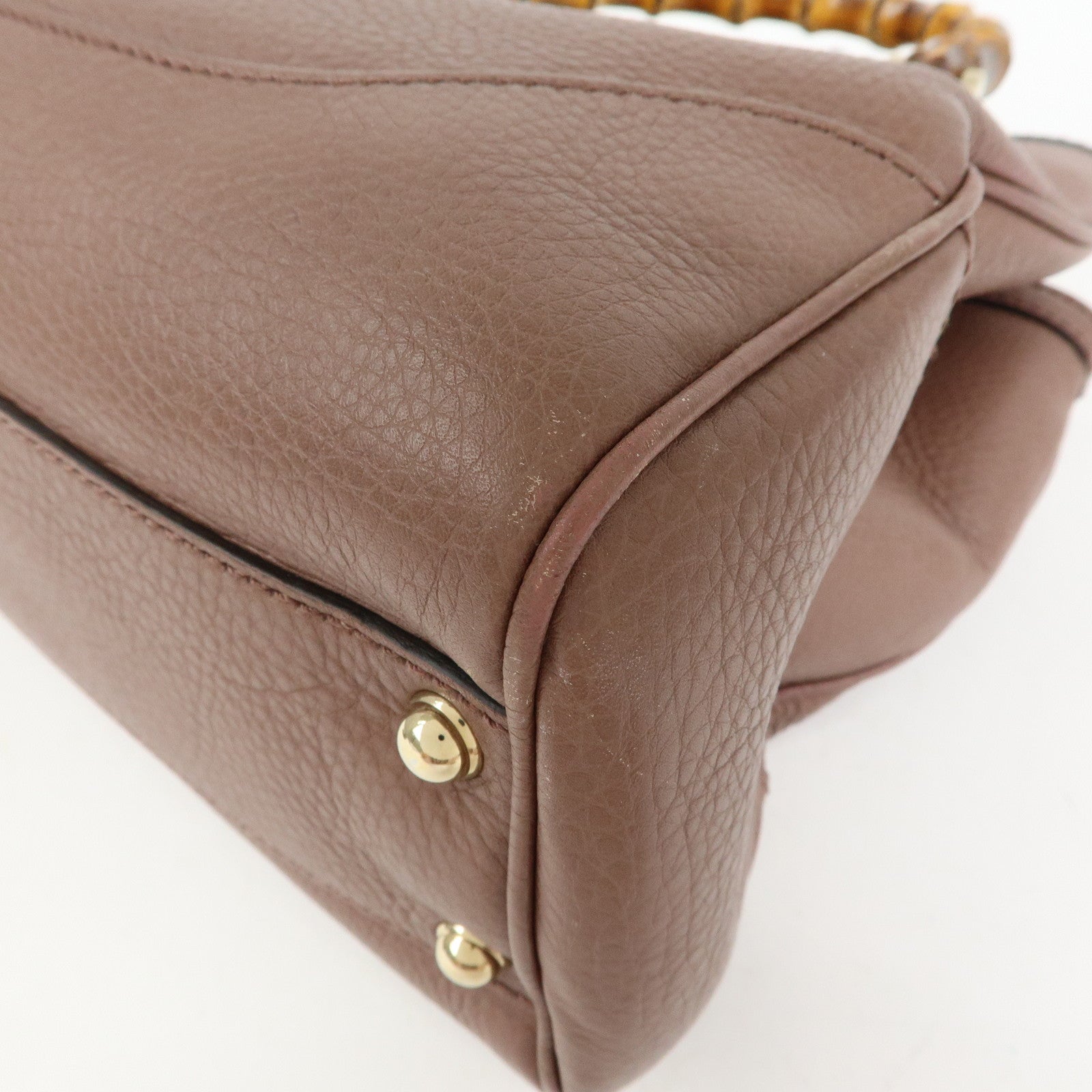 GUCCI Bamboo Diana Leather 2Way Shoulder Bag Hand Bag Brown 308360