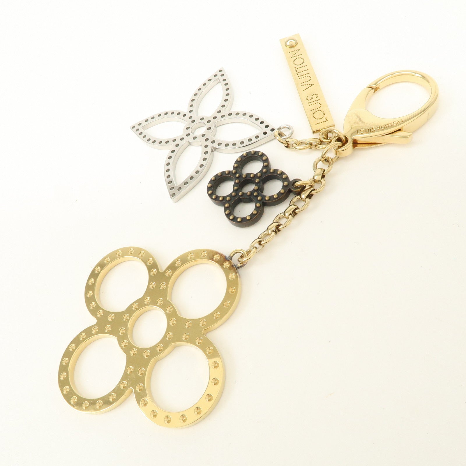 Louis Vuitton Monogram Bijoux Sac Tapage Bag Charm Gold M66350