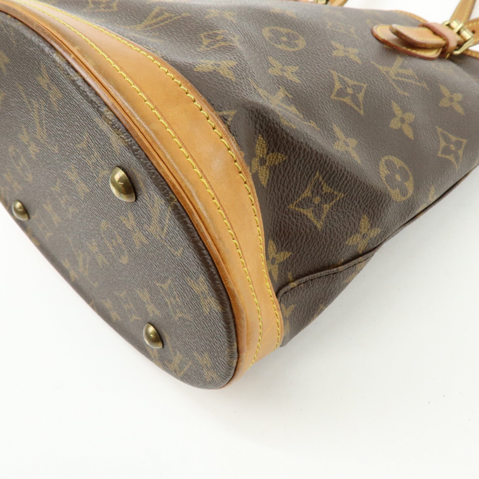 Louis Vuitton Monogram Canvas Bucket PM Hand Bag Brown M42238