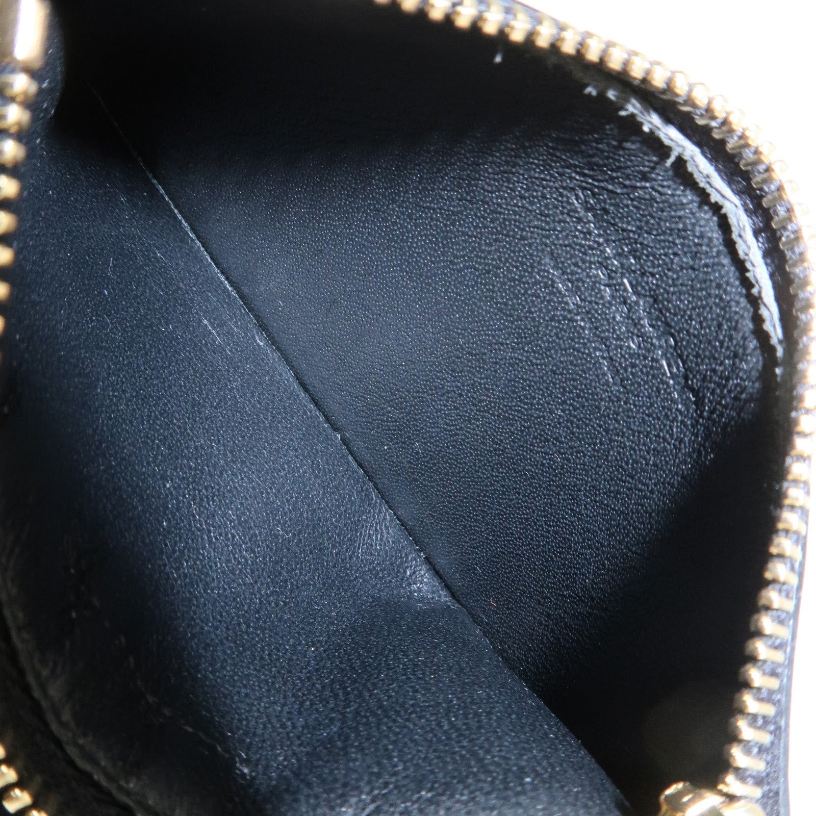 SAINT LAURENT PARIS Leather Card Case Card Holder Black 458583