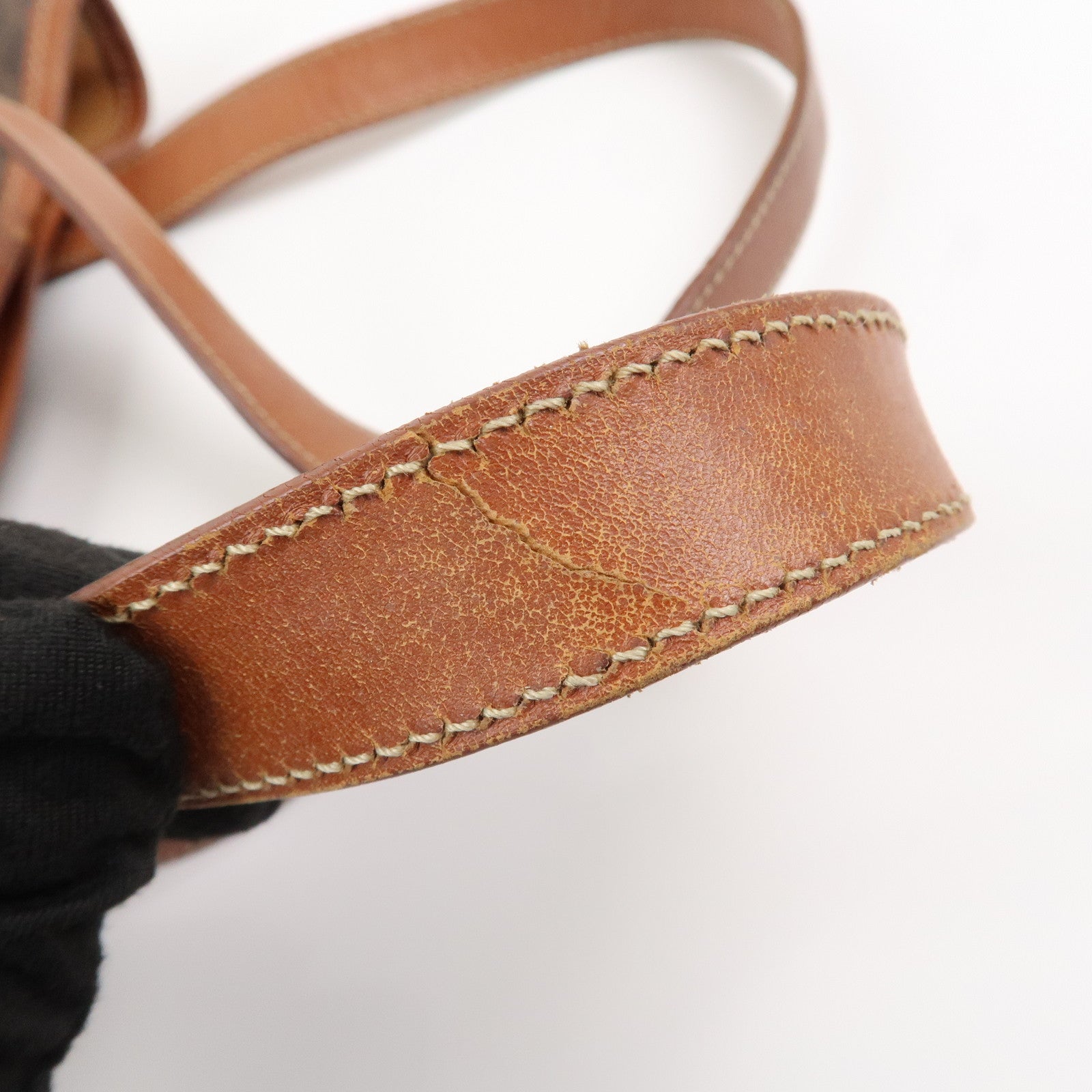 CELINE Macadam PVC Leather Shoulder Bag Hand Bag Brown