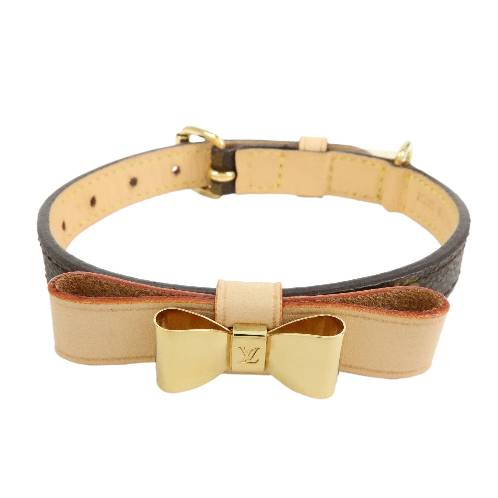 LOUIS VUITTON Monogram Canvas Collier Baxter Dog Collar M58073