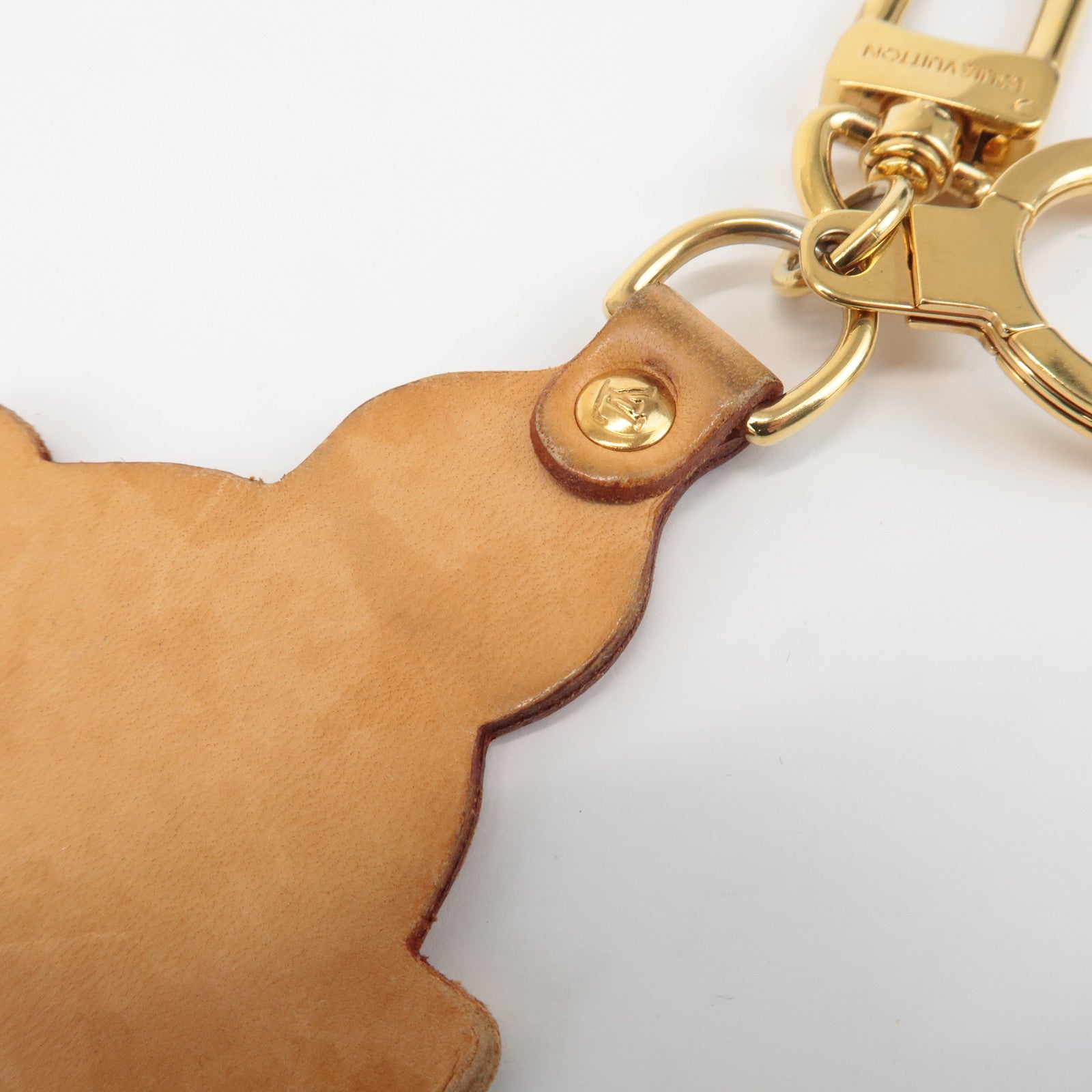 Louis Vuitton Porte Cles Panda Bag Charm Natural Gold M62637 Used