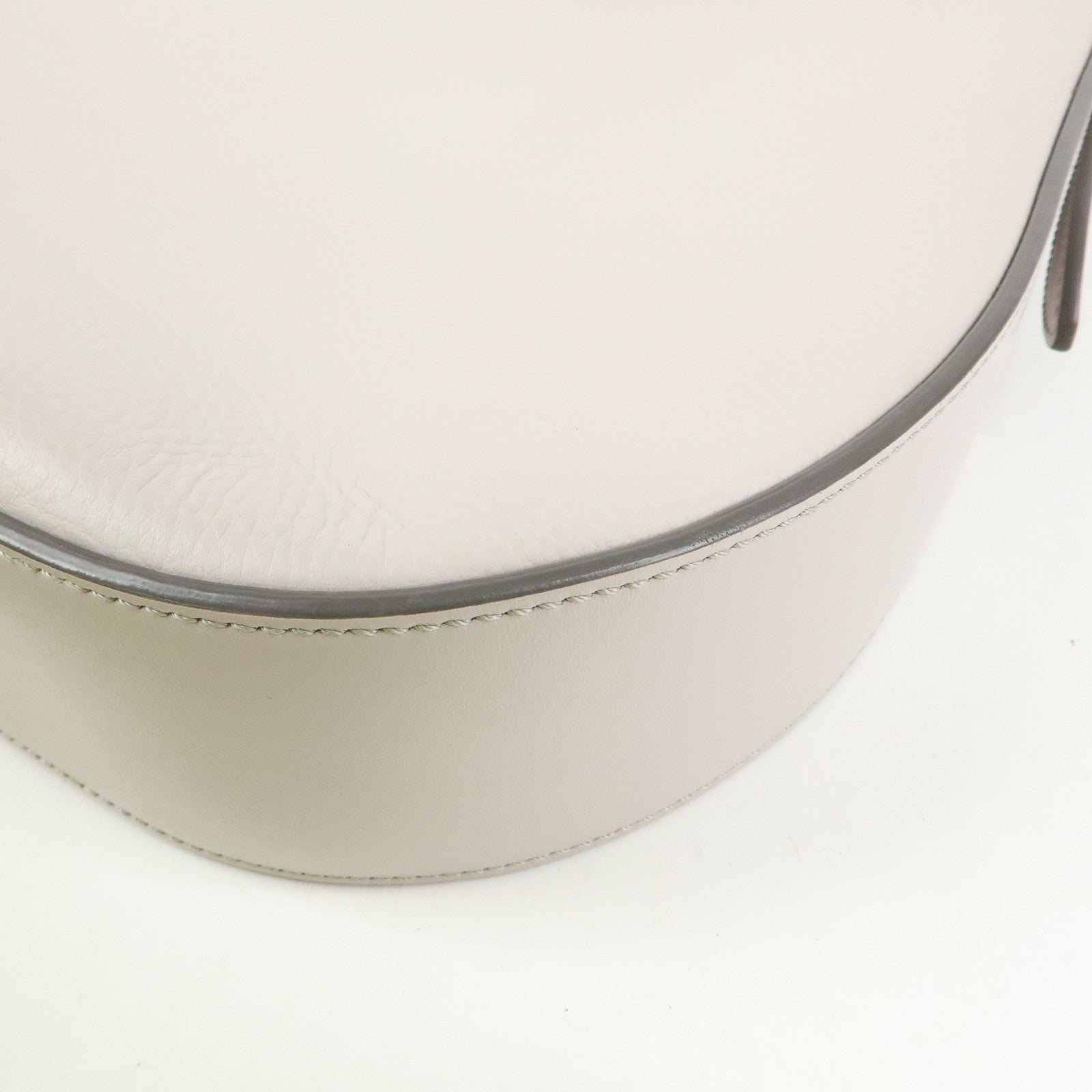 TOD'S OBOE Medium Leather Shoulder Bag Hand Bag Gray