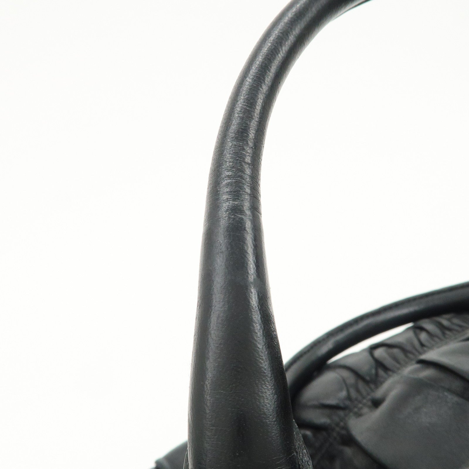 PRADA Leather 2WAY Bag Hand Bag Shoulder Bag Black BN1788