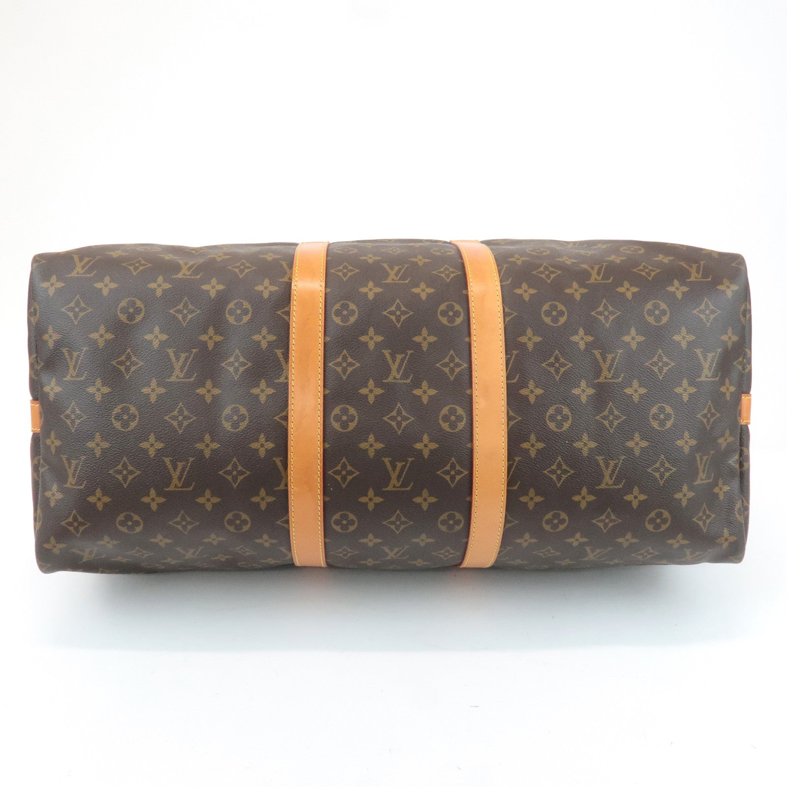 Louis Vuitton Monogram Keep All Bandouliere 55 Boston Bag Brown M41414 Used