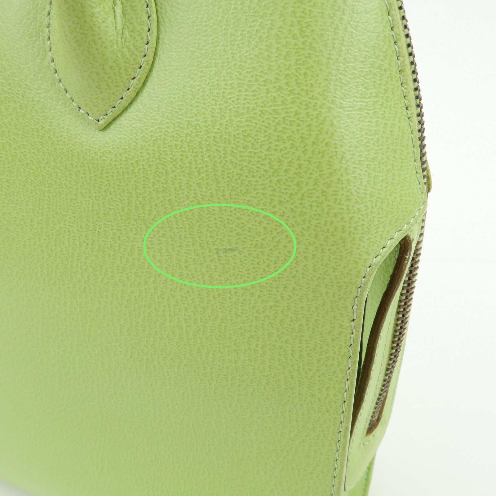 Ferragamo Gancini Leather 2Way Bag Hand Shoulder Bag Light Green