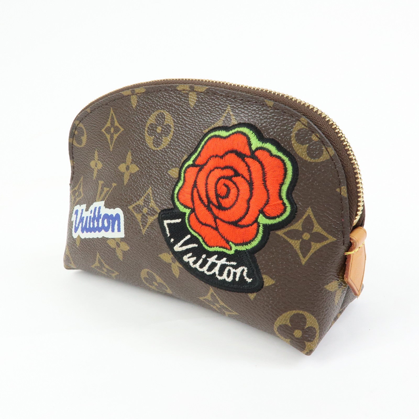 Louis Vuitton Monogram Patchies Pochette Cosmetic PM Pouch M43998