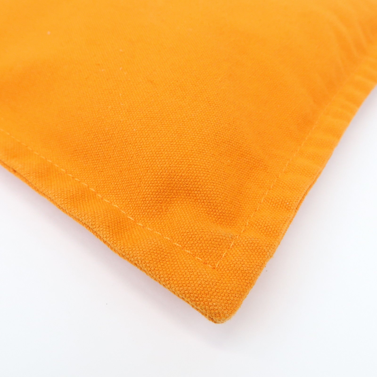 HERMES Cotton Leather Bora Bora GM Flat Pouch Fluorescent Orange