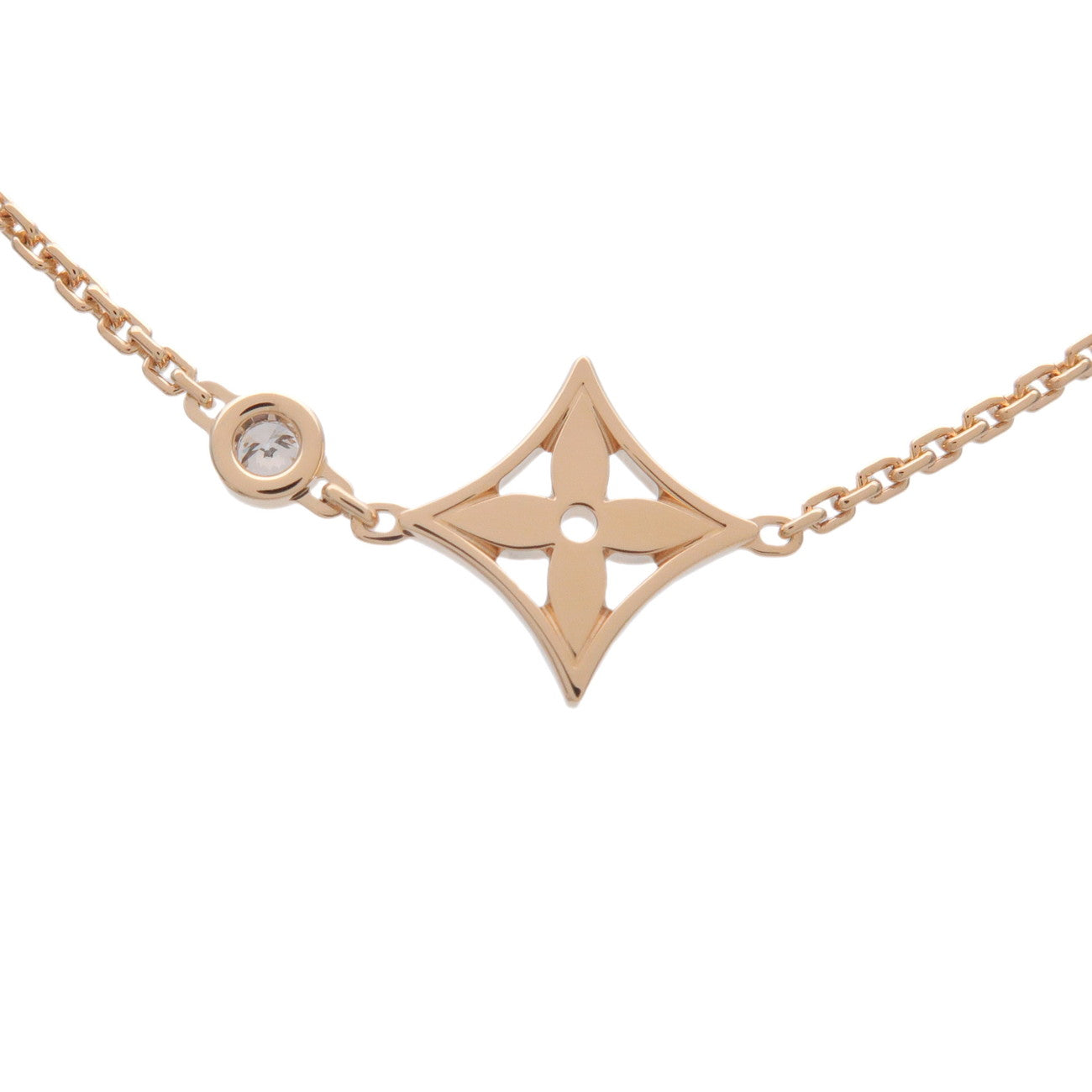 Louis Vuitton Pandantiff Idylle 1P Diamond Necklace K18YG Q93280